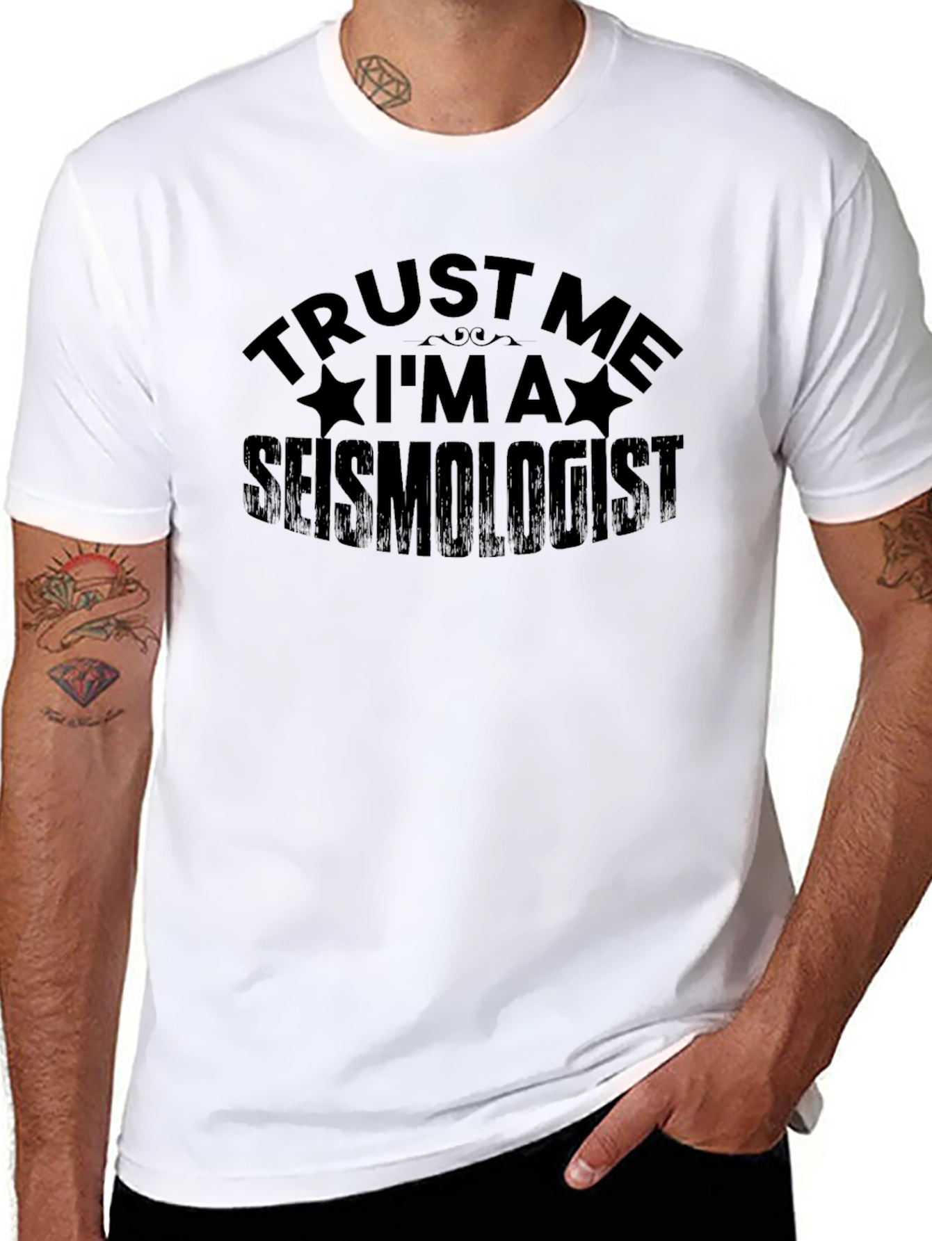 Trust Me Im a Seismologist Black T-Shirt
