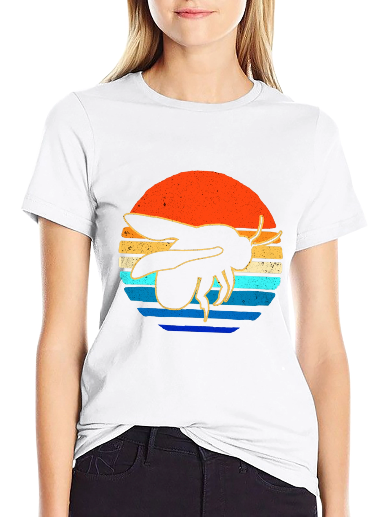 Retro Bee Graphic Tee - Black T-Shirt