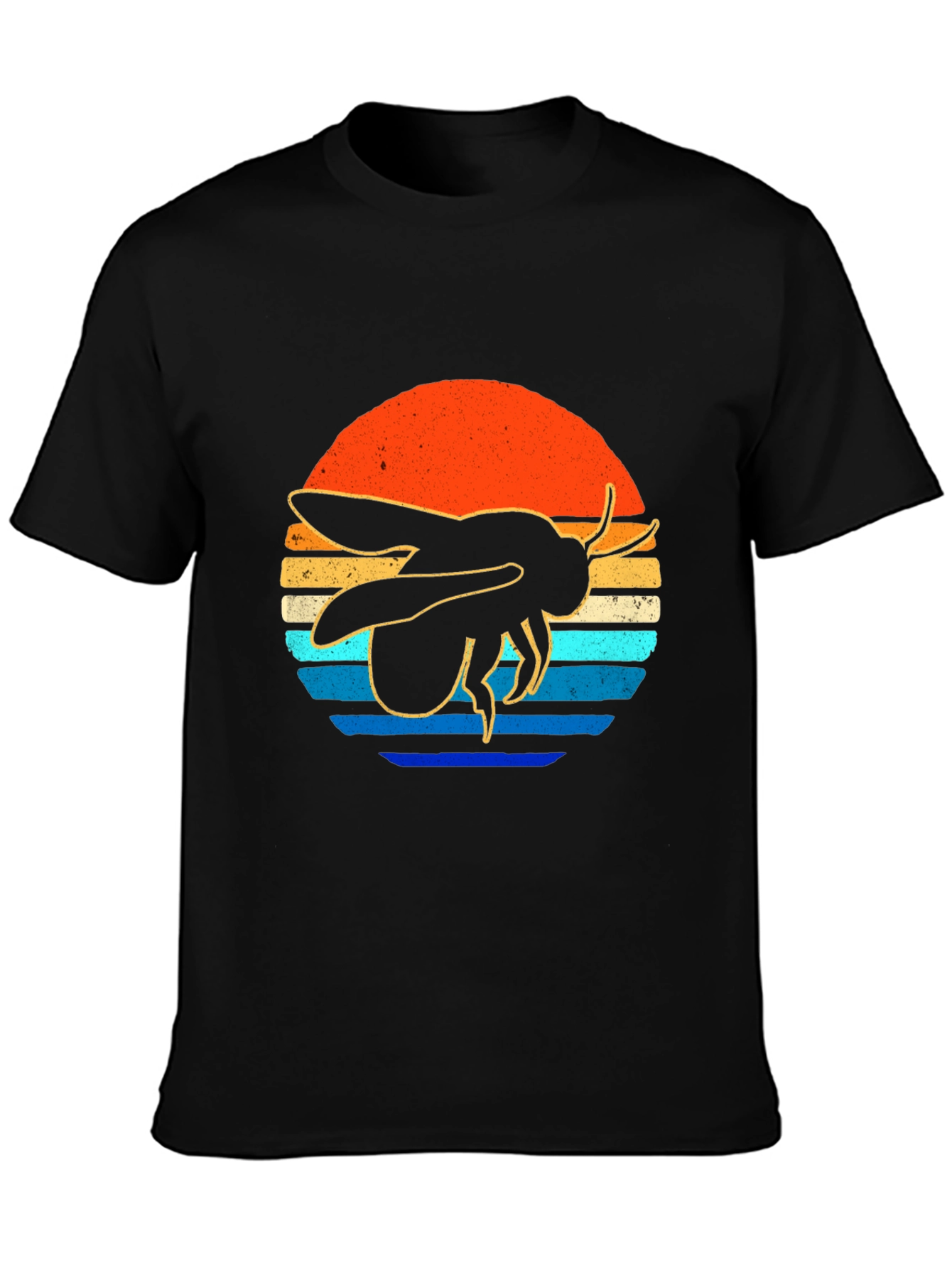 Retro Bee Graphic Tee - Black T-Shirt