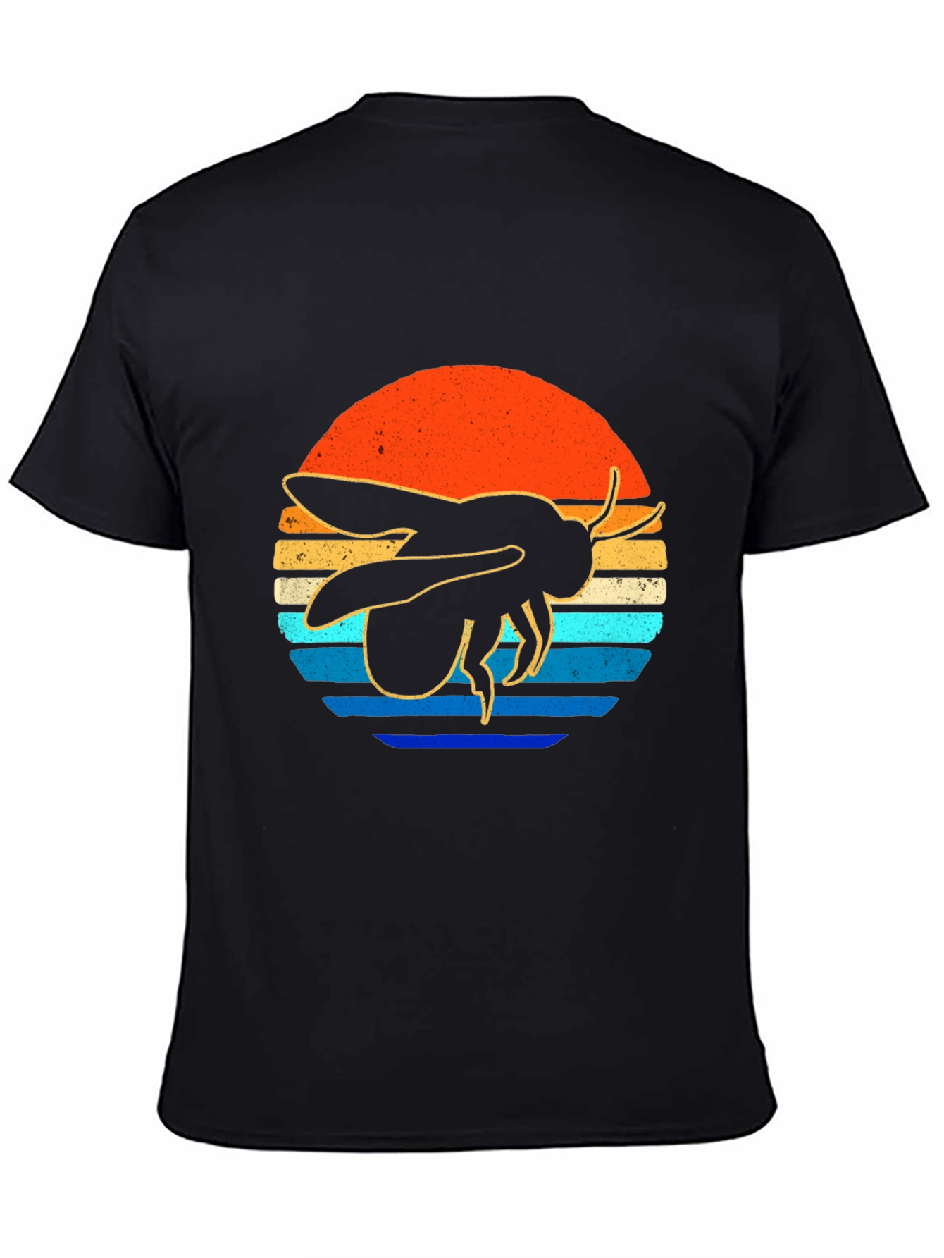Retro Bee Graphic Tee - Black T-Shirt