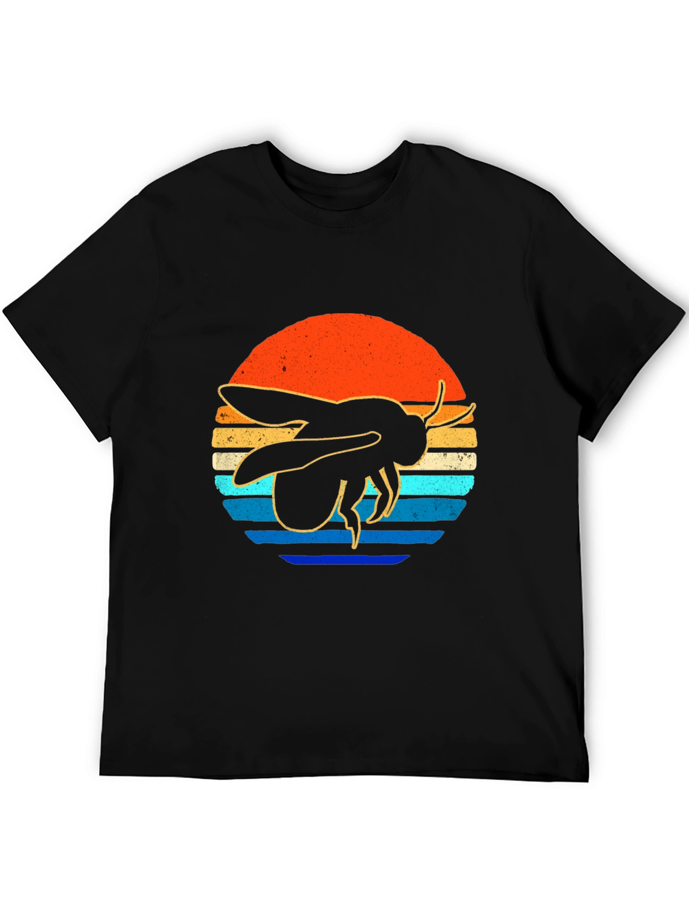 Retro Bee Graphic Tee - Black T-Shirt