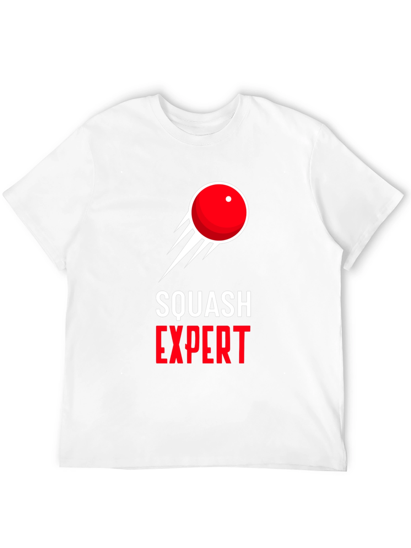 Squash Expert Graphic Tee - Black Cotton T-Shirt