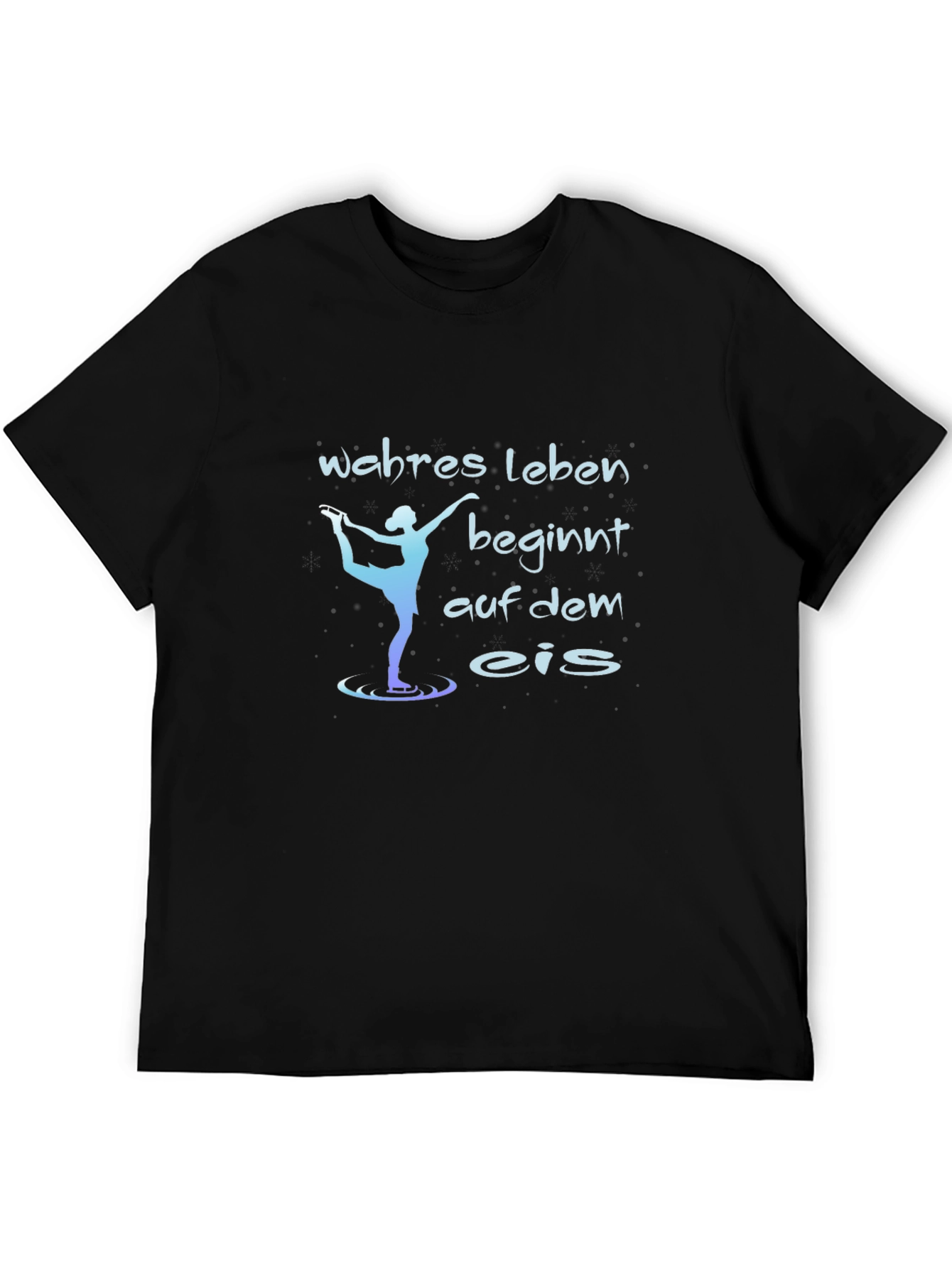 Wahres Leben Beginnt Ice Skating T-Shirt