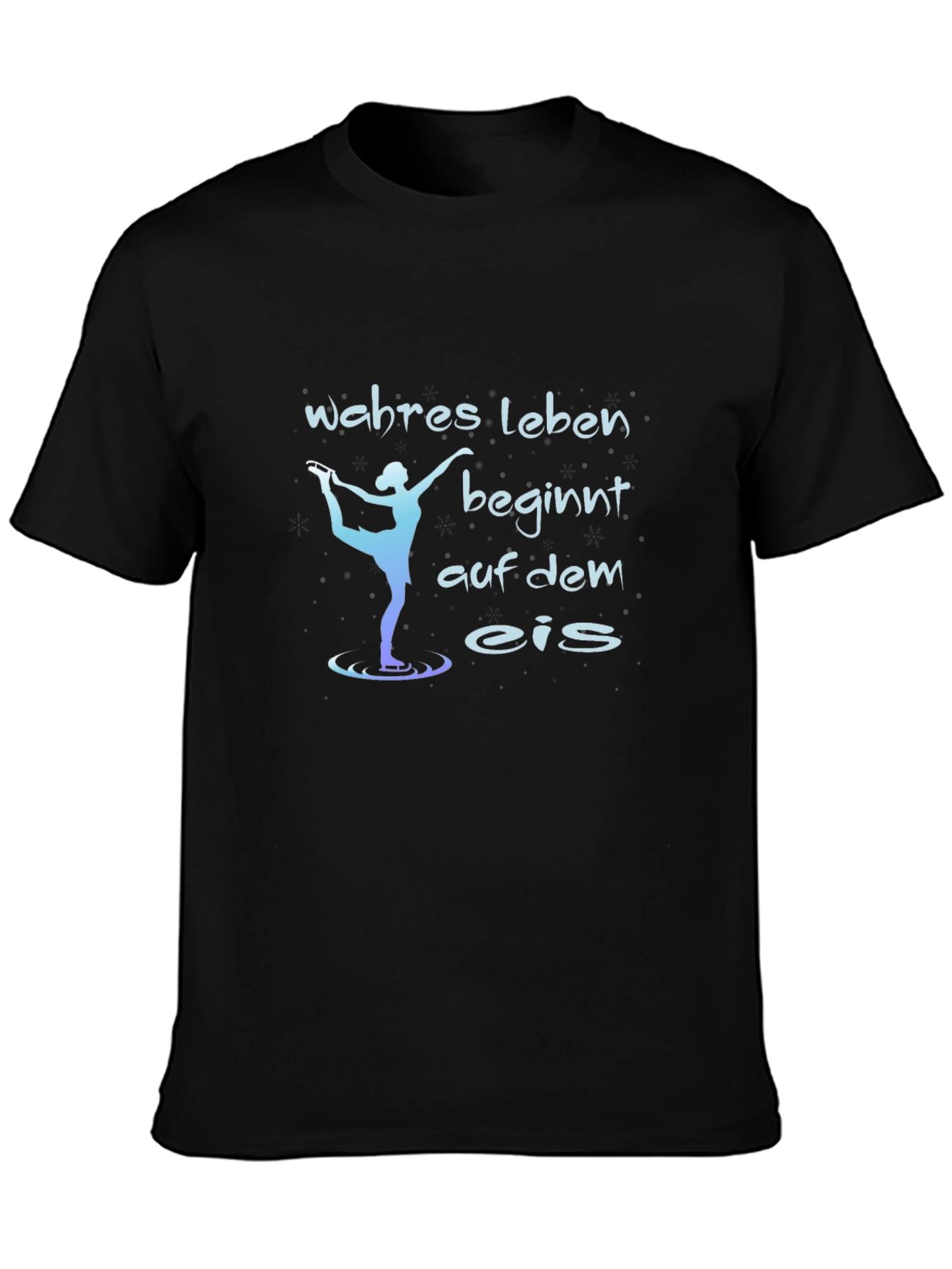 Wahres Leben Beginnt Ice Skating T-Shirt