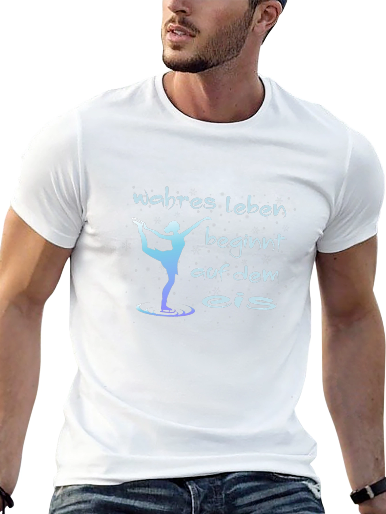 Wahres Leben Beginnt Ice Skating T-Shirt