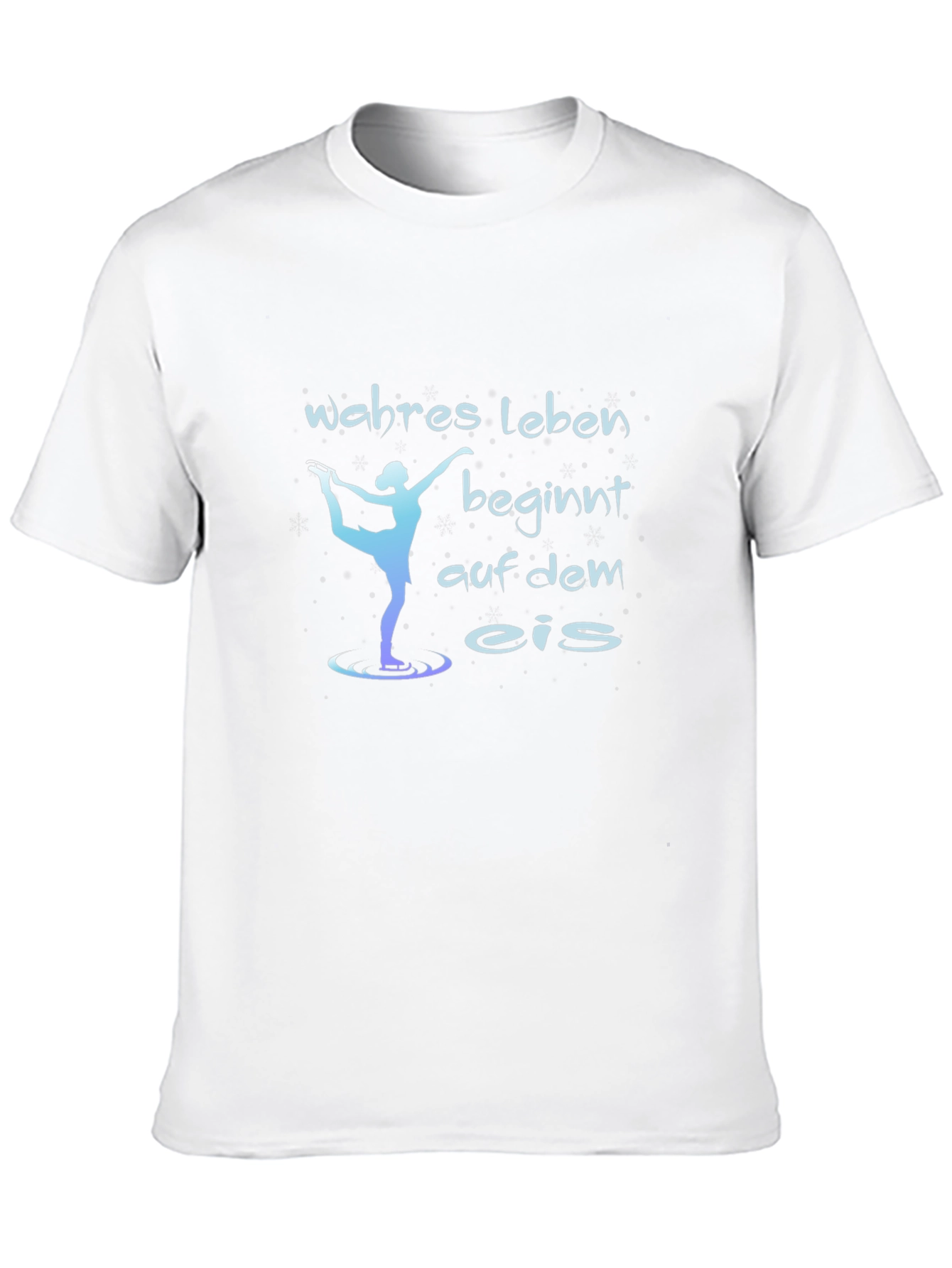 Wahres Leben Beginnt Ice Skating T-Shirt