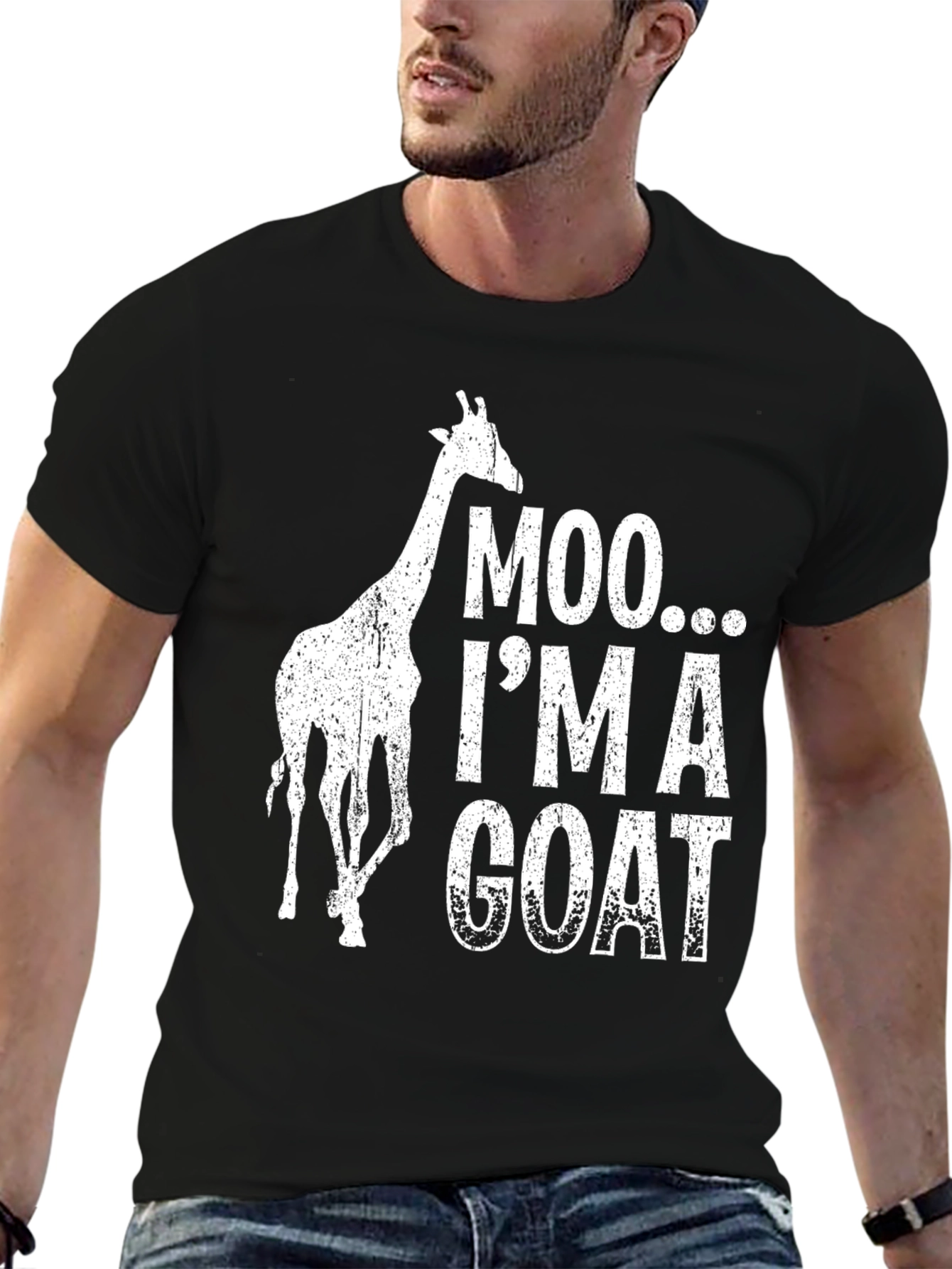 Moo Im a Goat Giraffe T-Shirt
