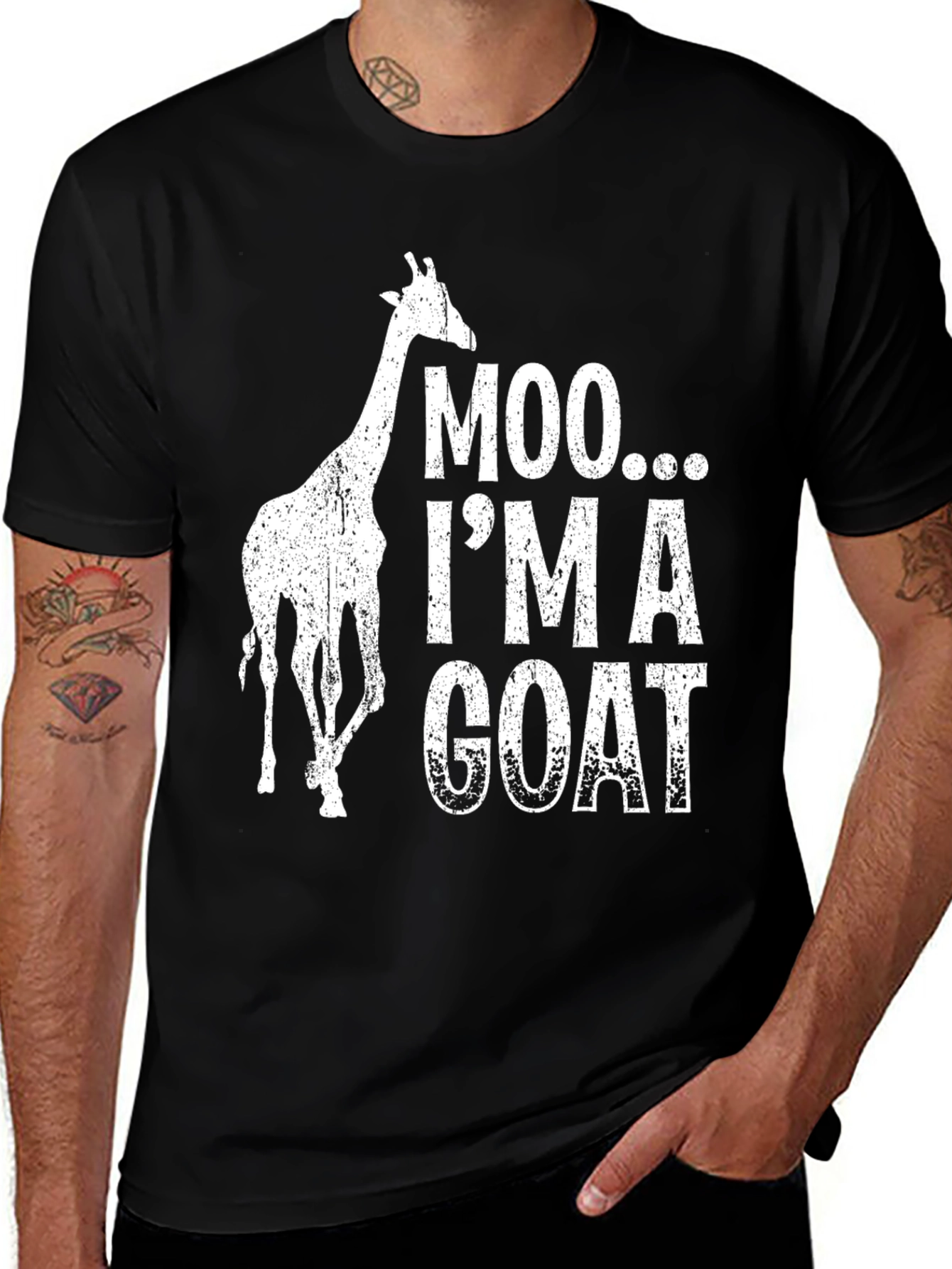 Moo Im a Goat Giraffe T-Shirt