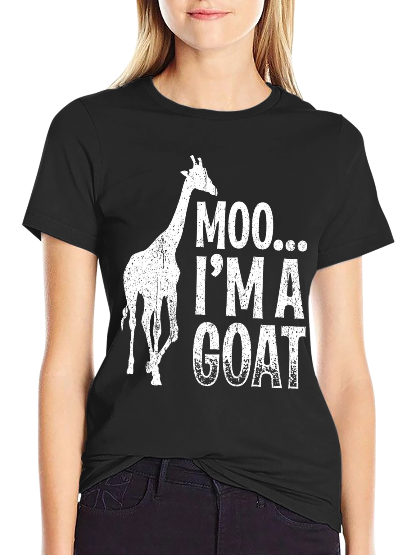 Moo Im a Goat Giraffe T-Shirt