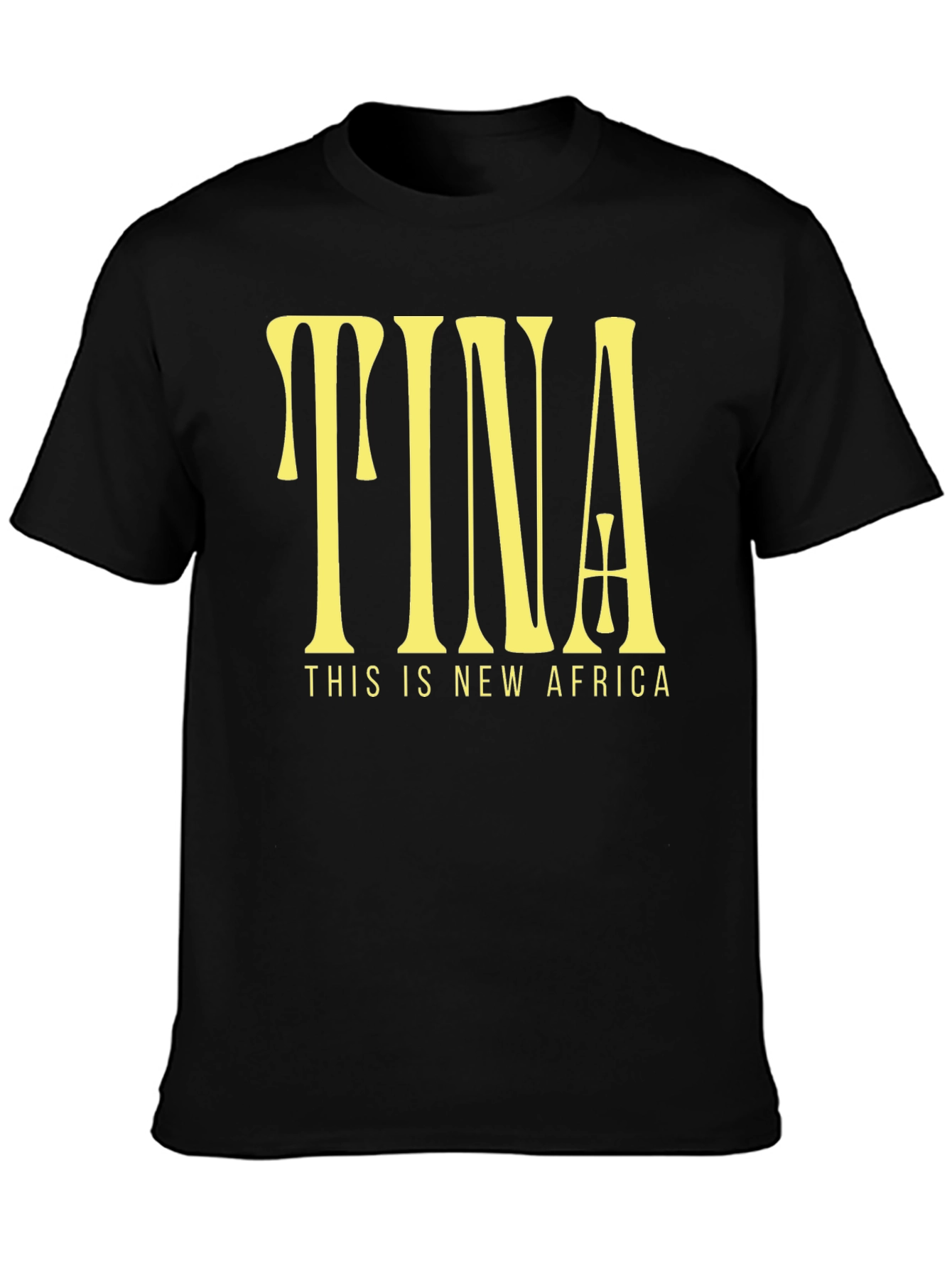 TINA This is New Africa Black Graphic Tee