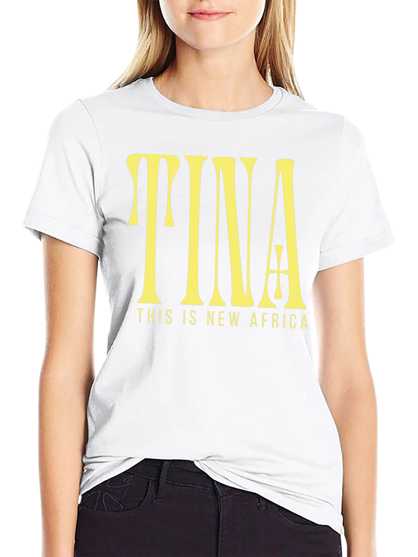 TINA This is New Africa Black Graphic Tee