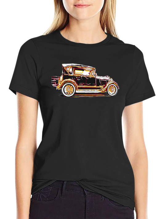 Vintage Car Graphic Black T-Shirt