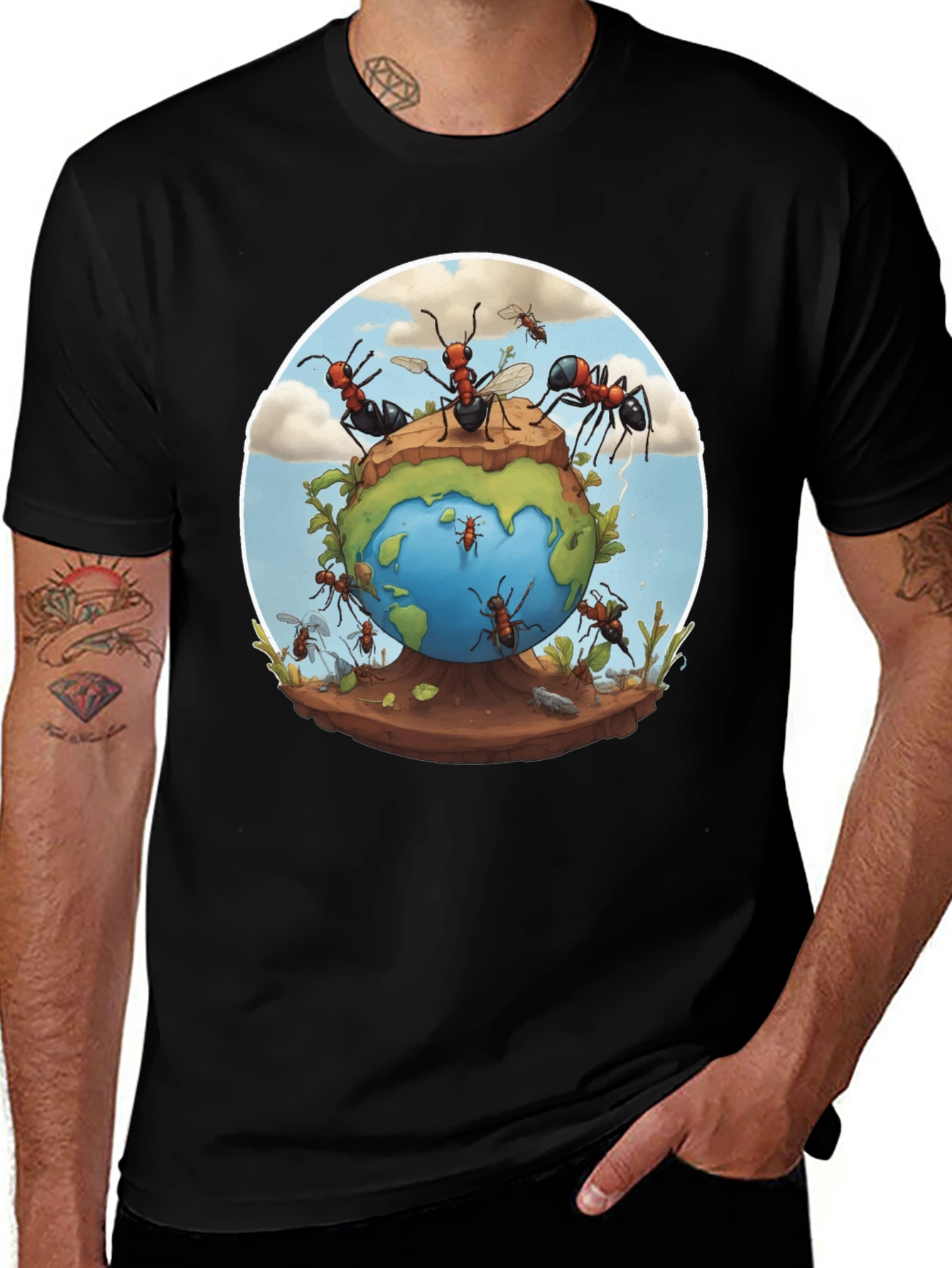 Ants on Earth T-Shirt - Unique Graphic Tee