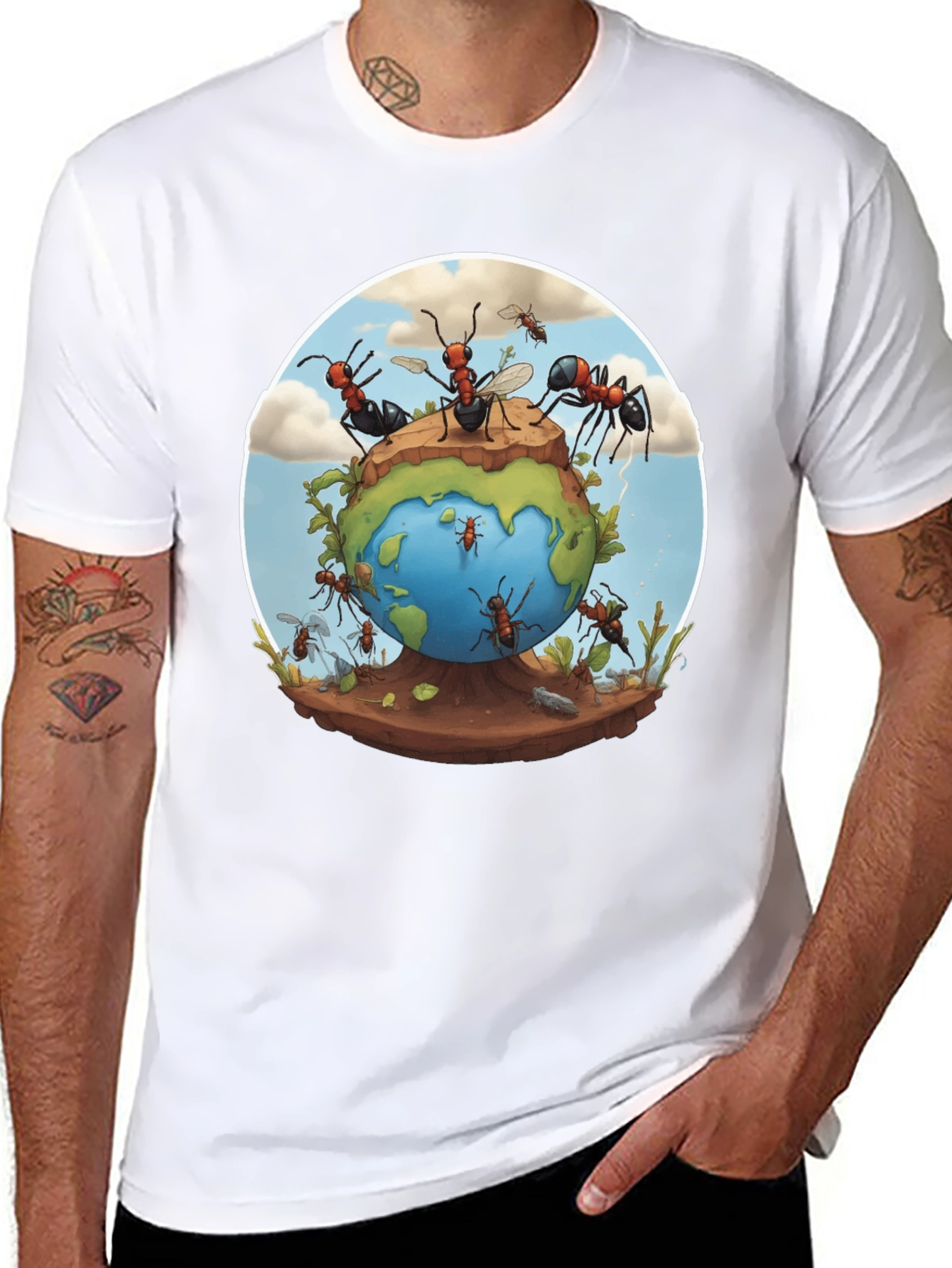 Ants on Earth T-Shirt - Unique Graphic Tee