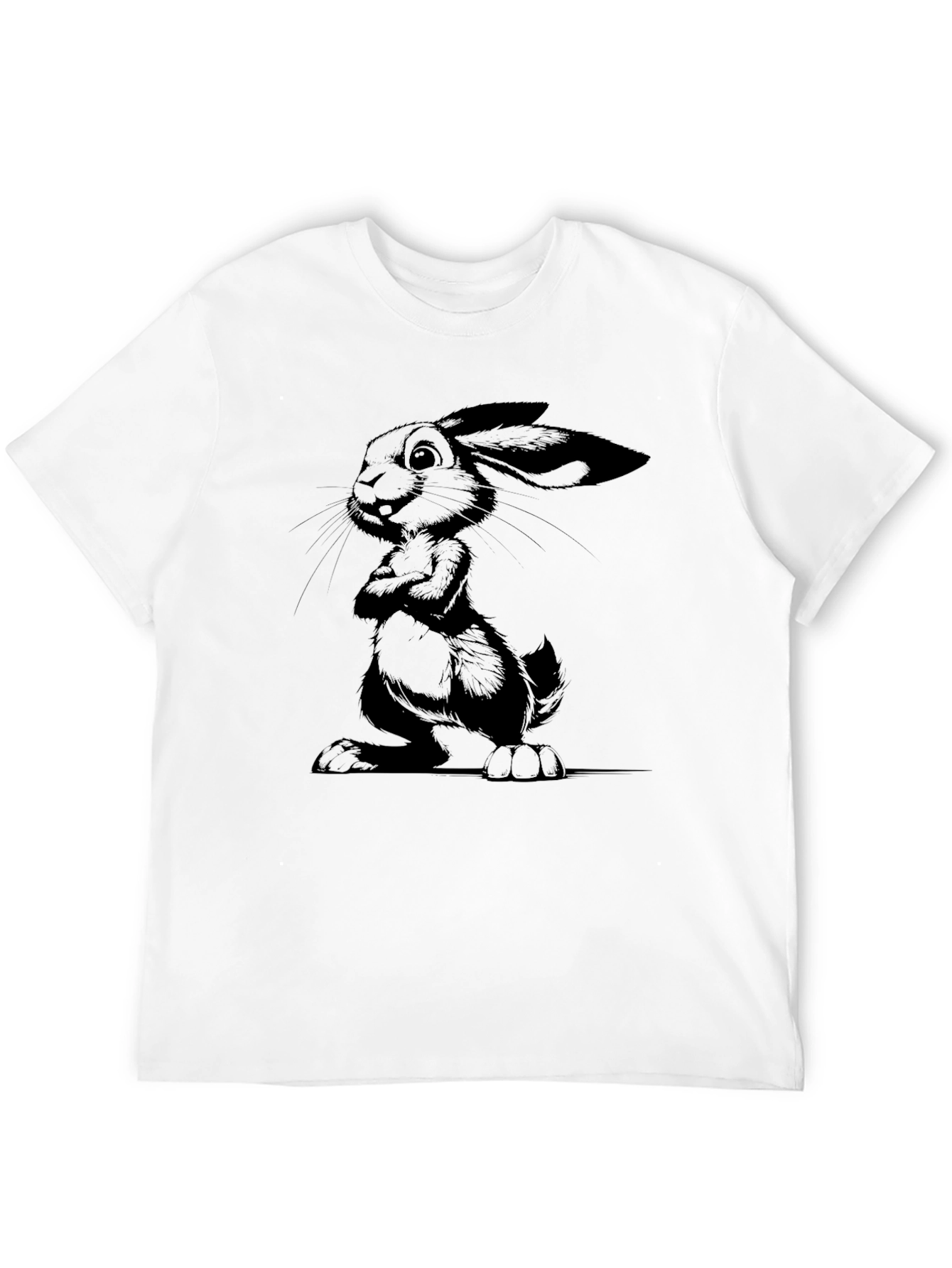 Black Rabbit Graphic Tee - Mens Stylish Casual Shirt