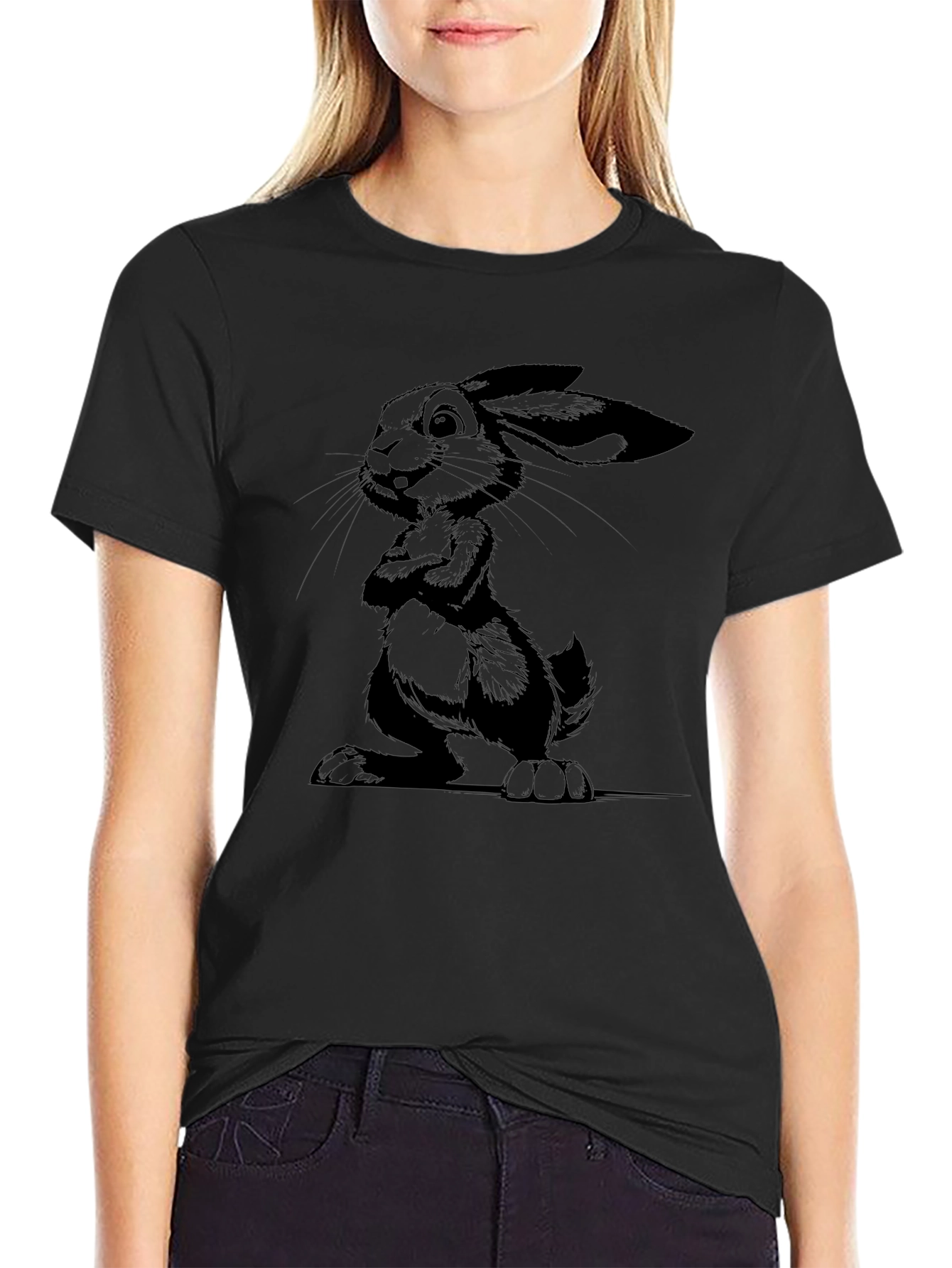 Black Rabbit Graphic Tee - Mens Stylish Casual Shirt