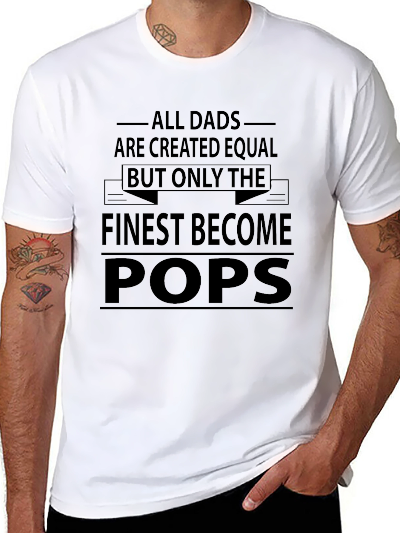 Finest Become Pops Black Graphic Tee
