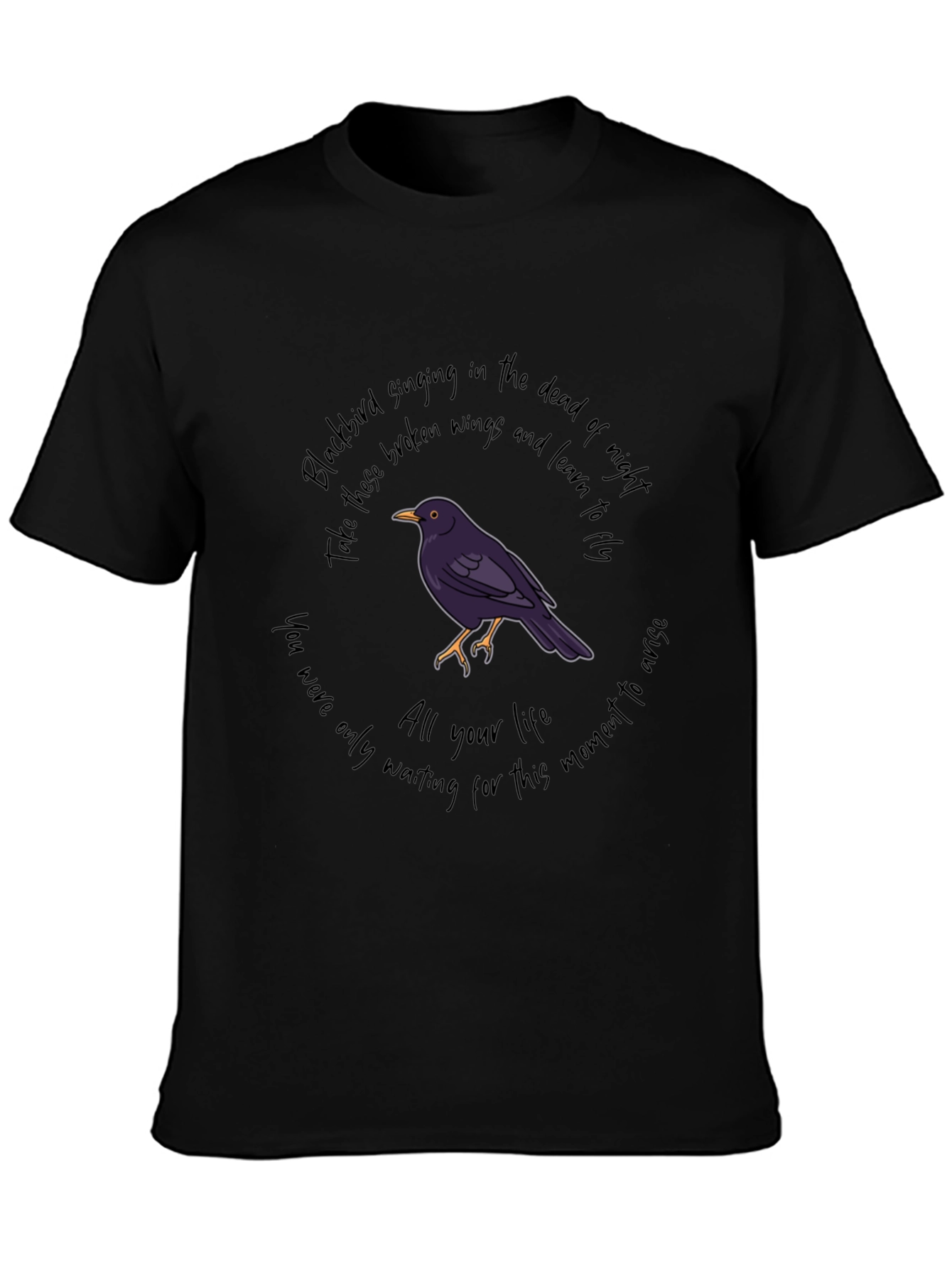Blackbird Lyric T-Shirt: Motivational Graphic Tee