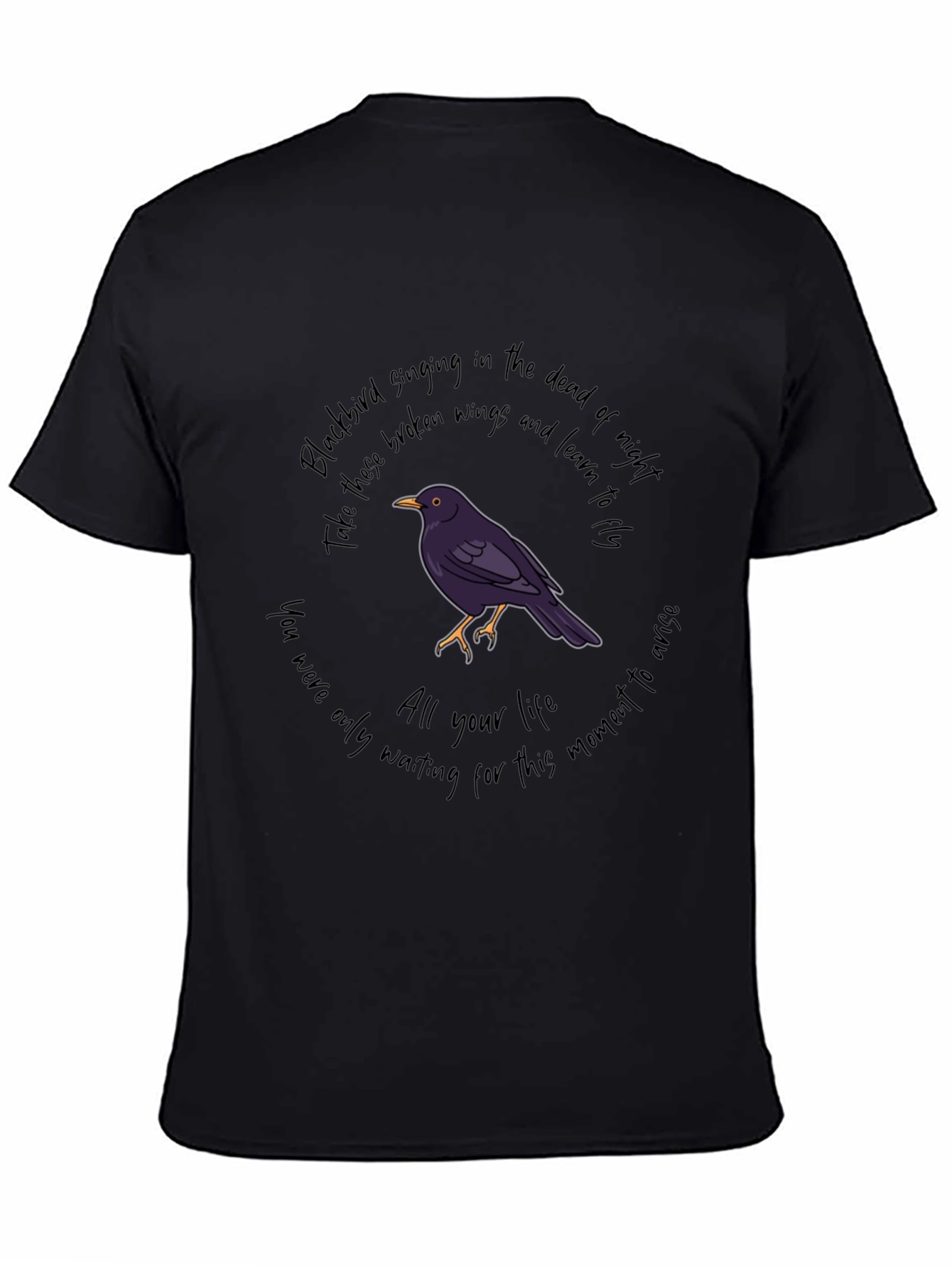 Blackbird Lyric T-Shirt: Motivational Graphic Tee