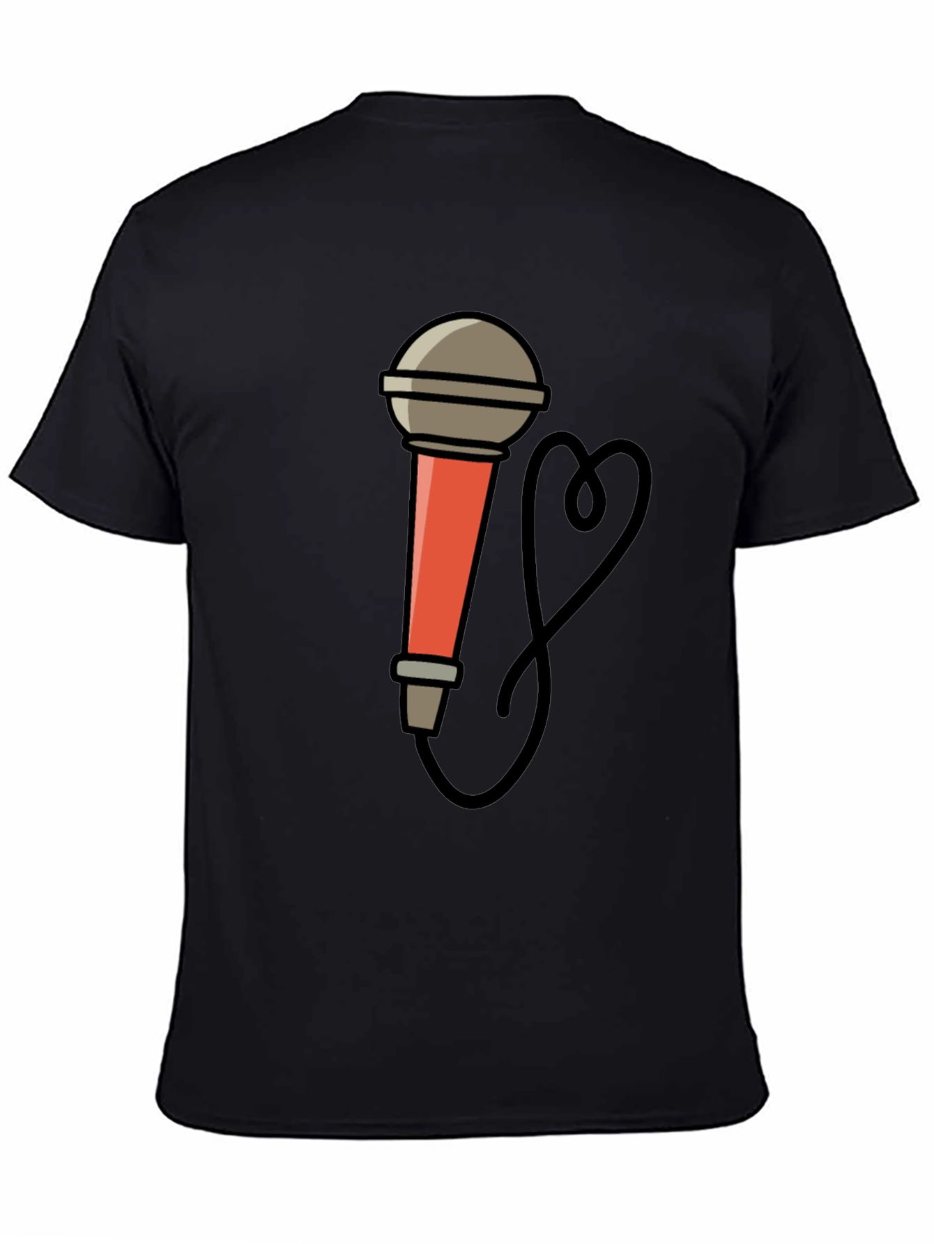 Mic Graphic Tee - Cool Cartoon Microphone Design