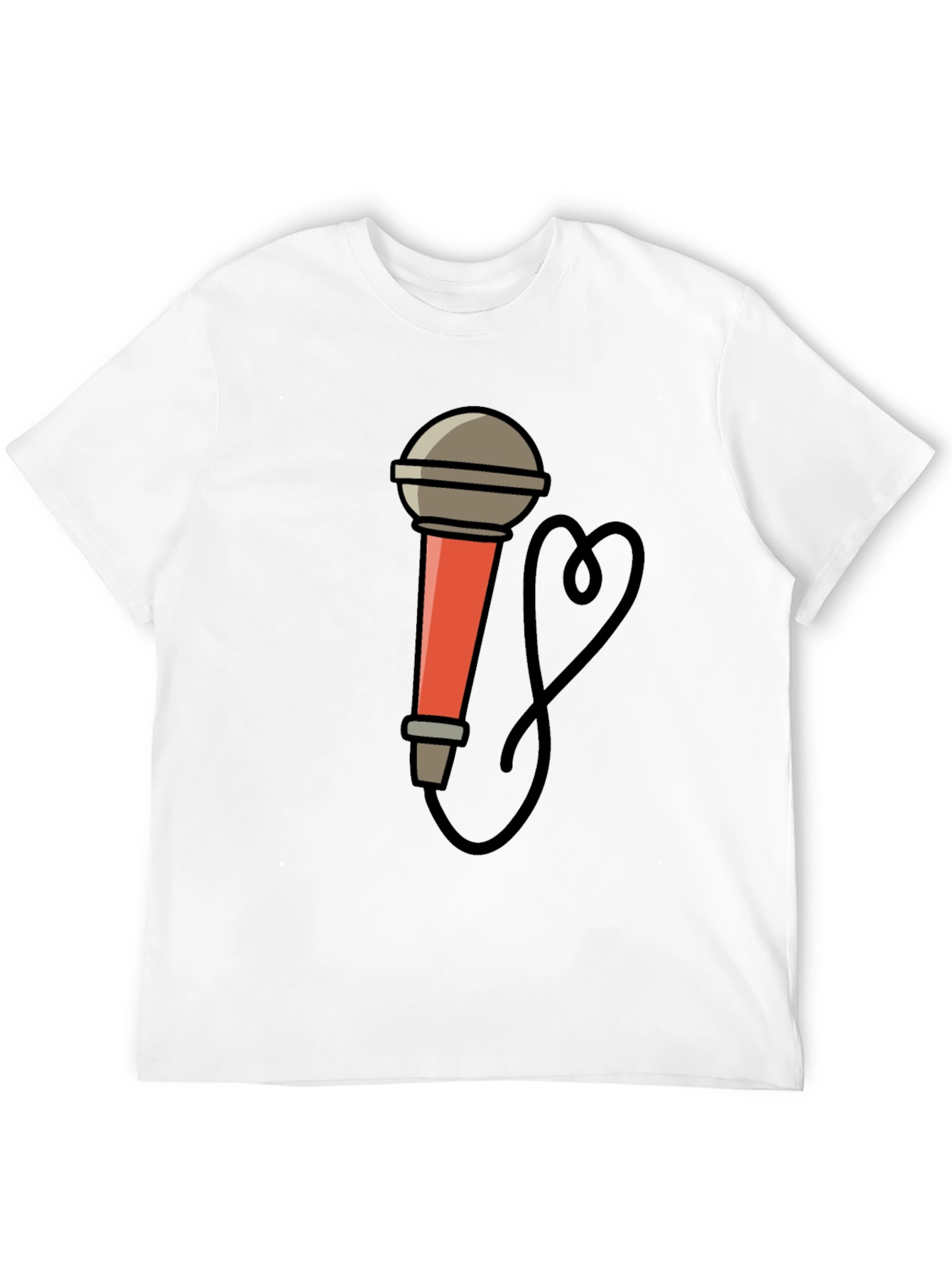 Mic Graphic Tee - Cool Cartoon Microphone Design