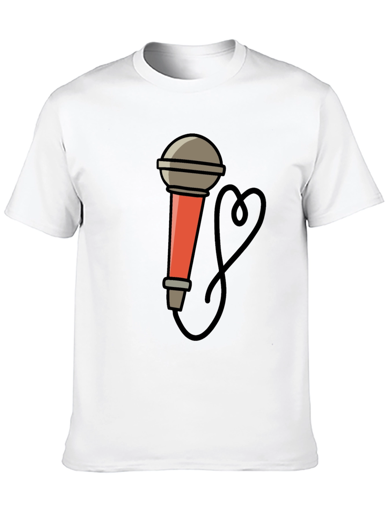 Mic Graphic Tee - Cool Cartoon Microphone Design