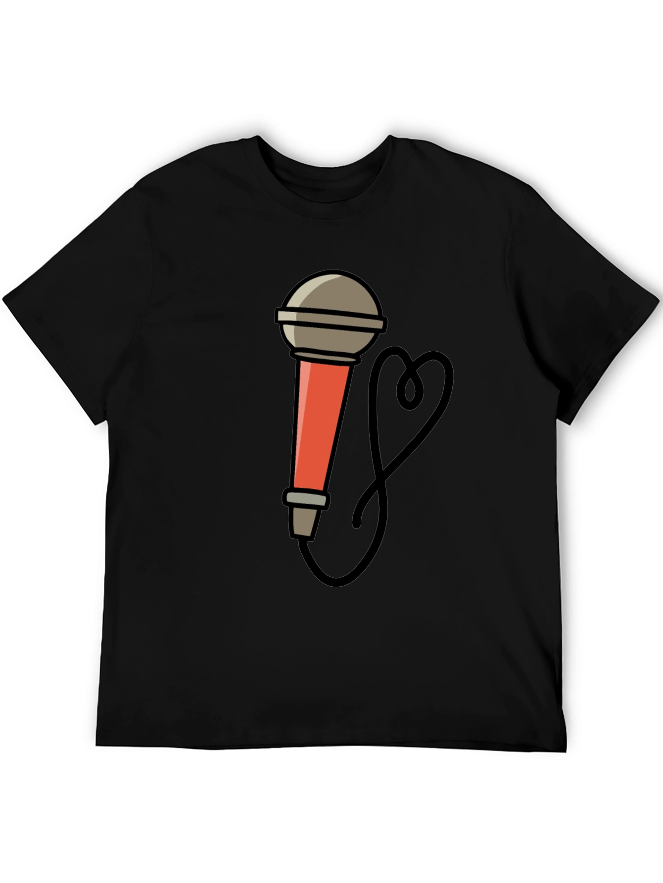 Mic Graphic Tee - Cool Cartoon Microphone Design
