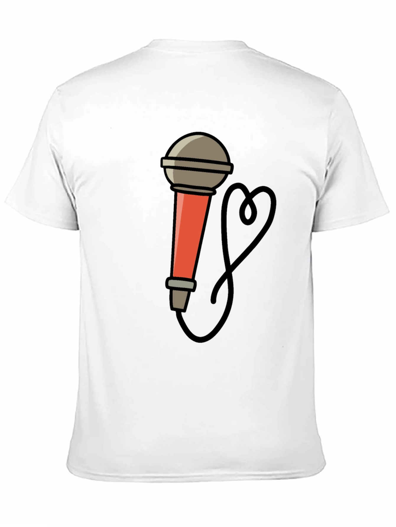 Mic Graphic Tee - Cool Cartoon Microphone Design