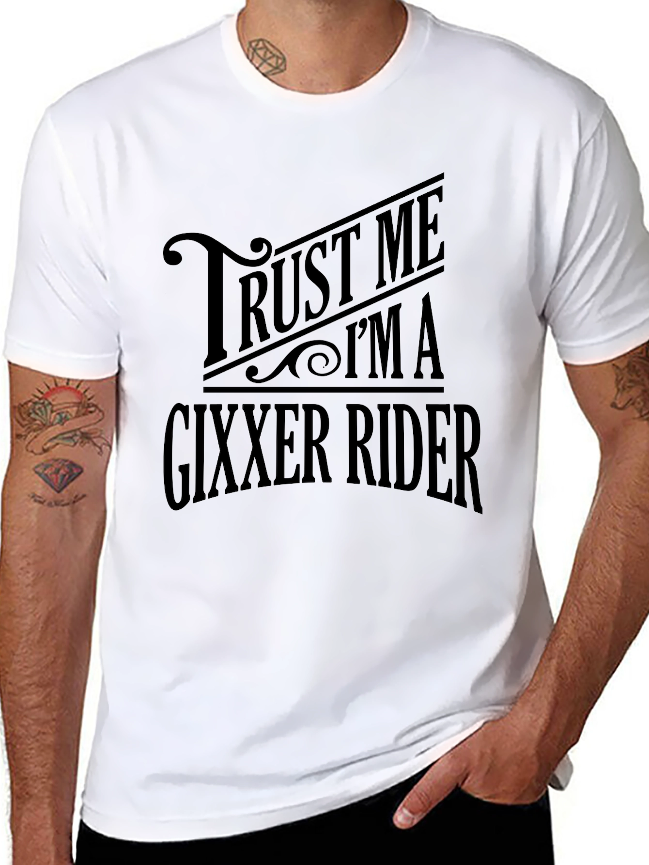 Trust Me Im a Gixxer Rider T-Shirt - Black