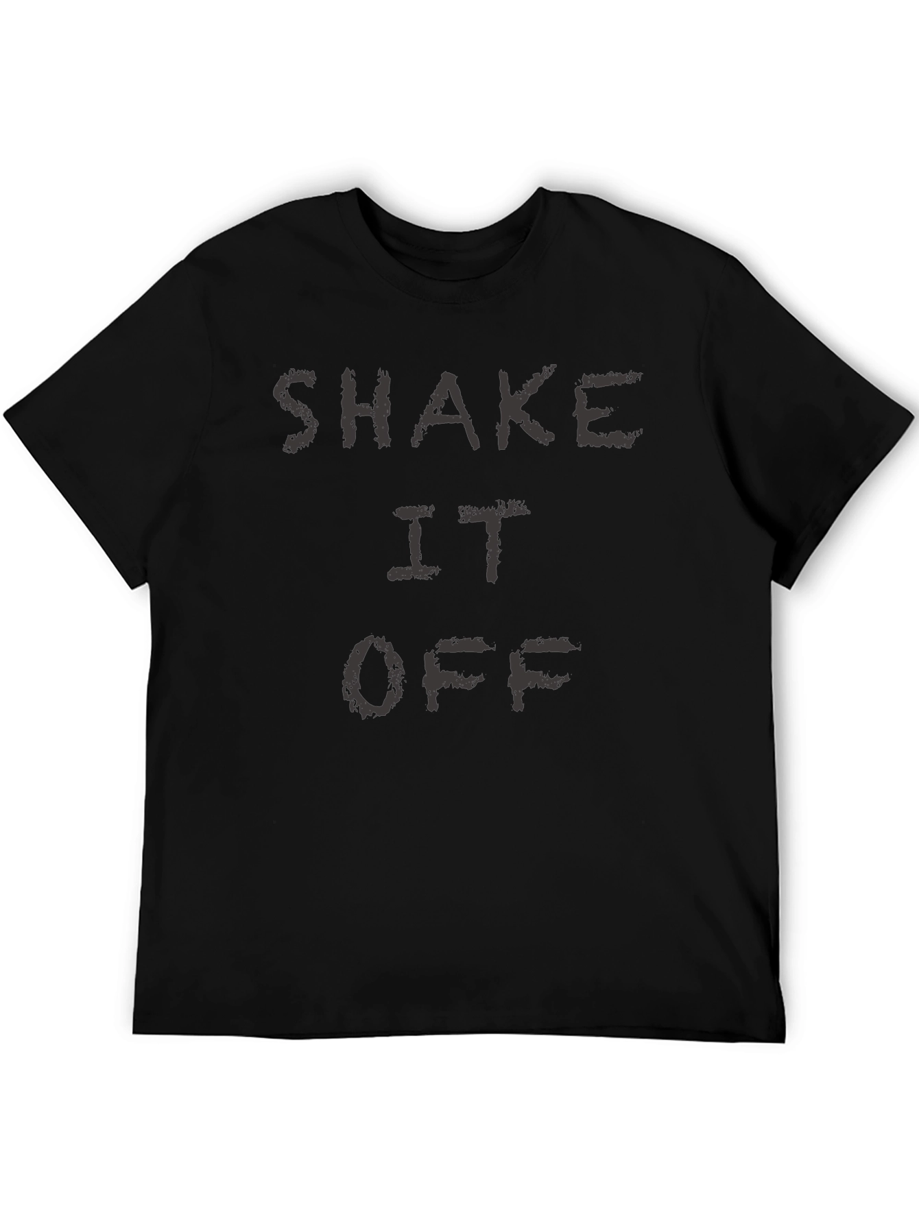 Shake It Off Graphic Print Black T-Shirt