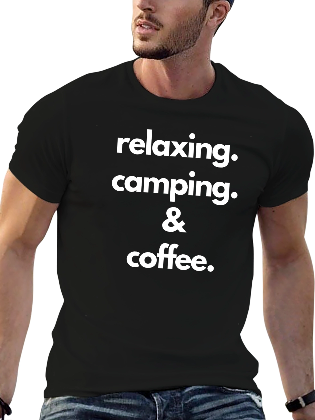 Relaxing Camping & Coffee Graphic T-Shirt
