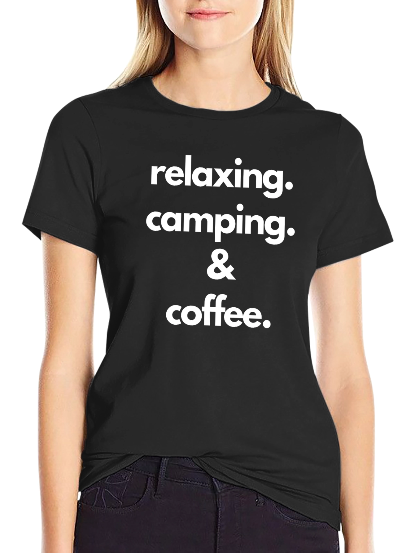 Relaxing Camping & Coffee Graphic T-Shirt