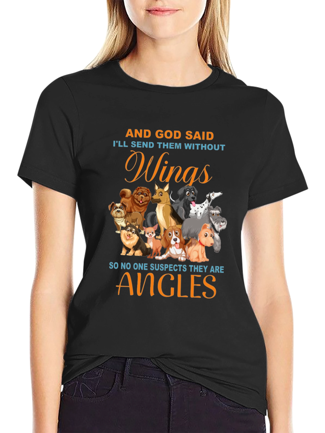 Dog Angel T-Shirt - Wings