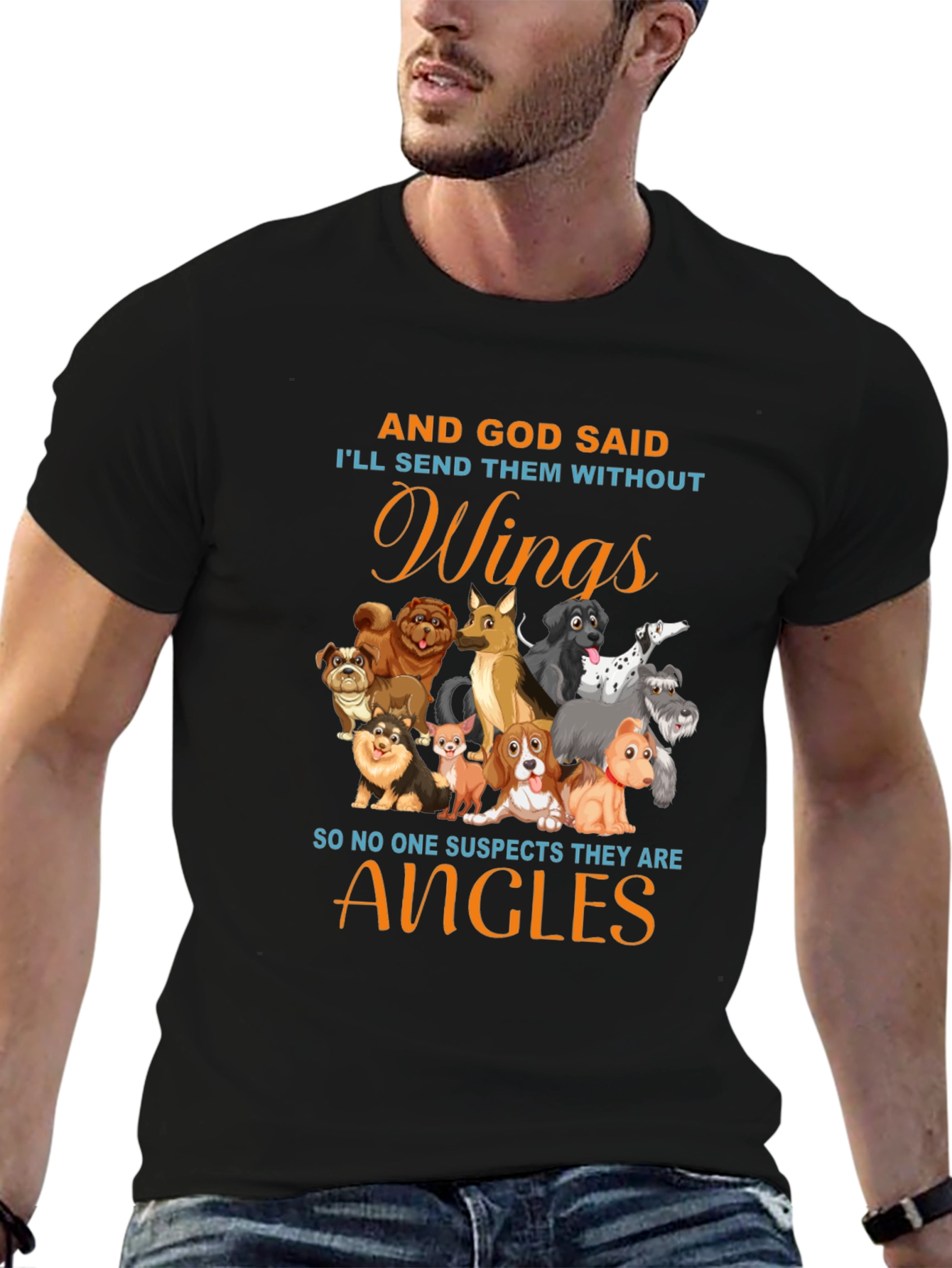 Dog Angel T-Shirt - Wings