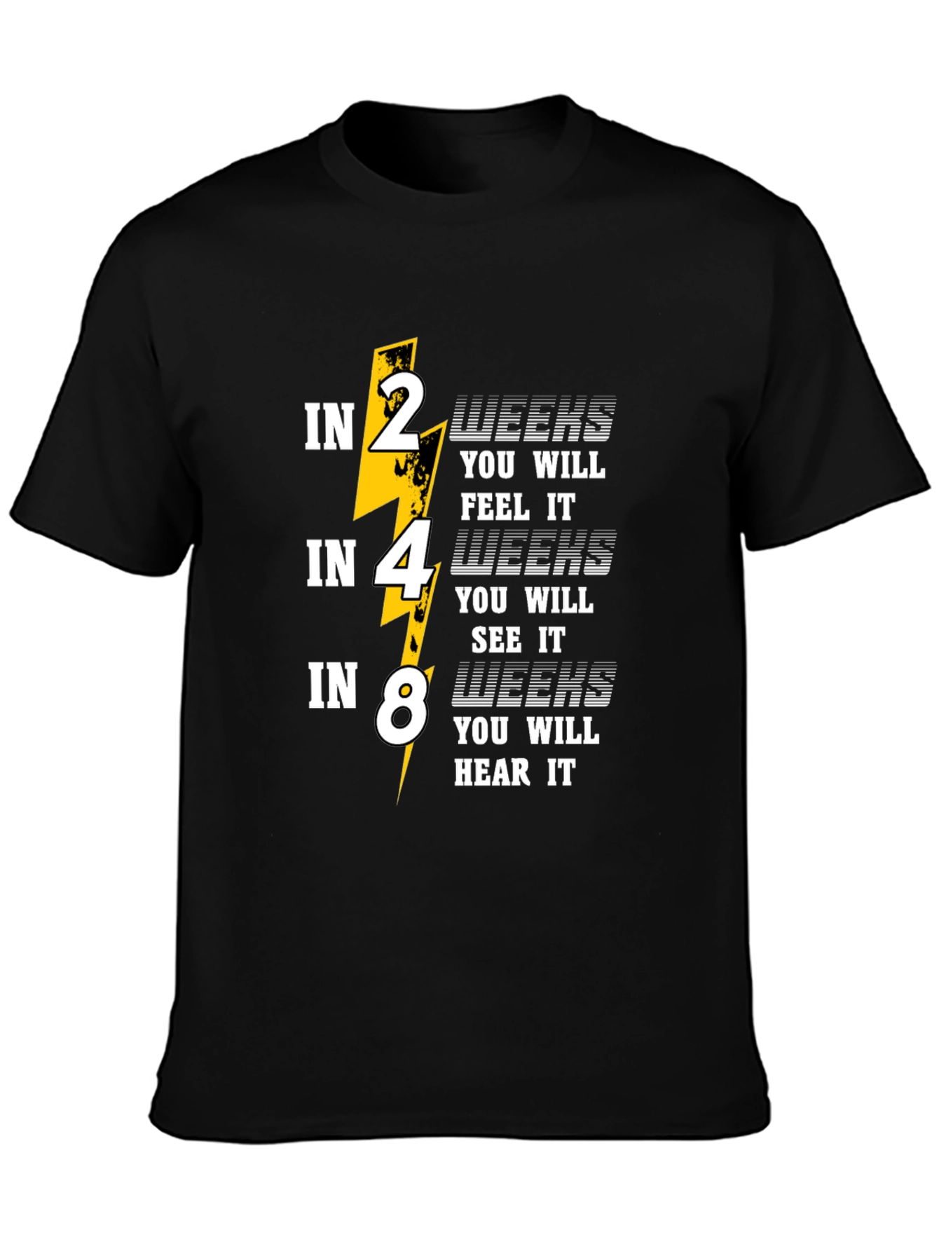 2 4 8 Weeks T-Shirt - Feel See Hear
