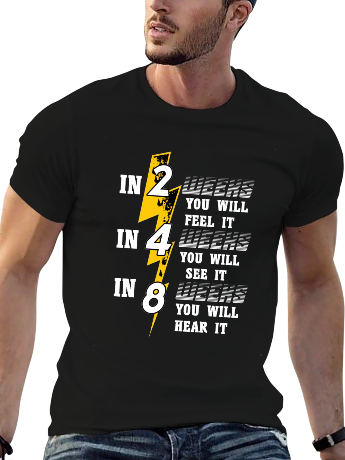 2 4 8 Weeks T-Shirt - Feel See Hear