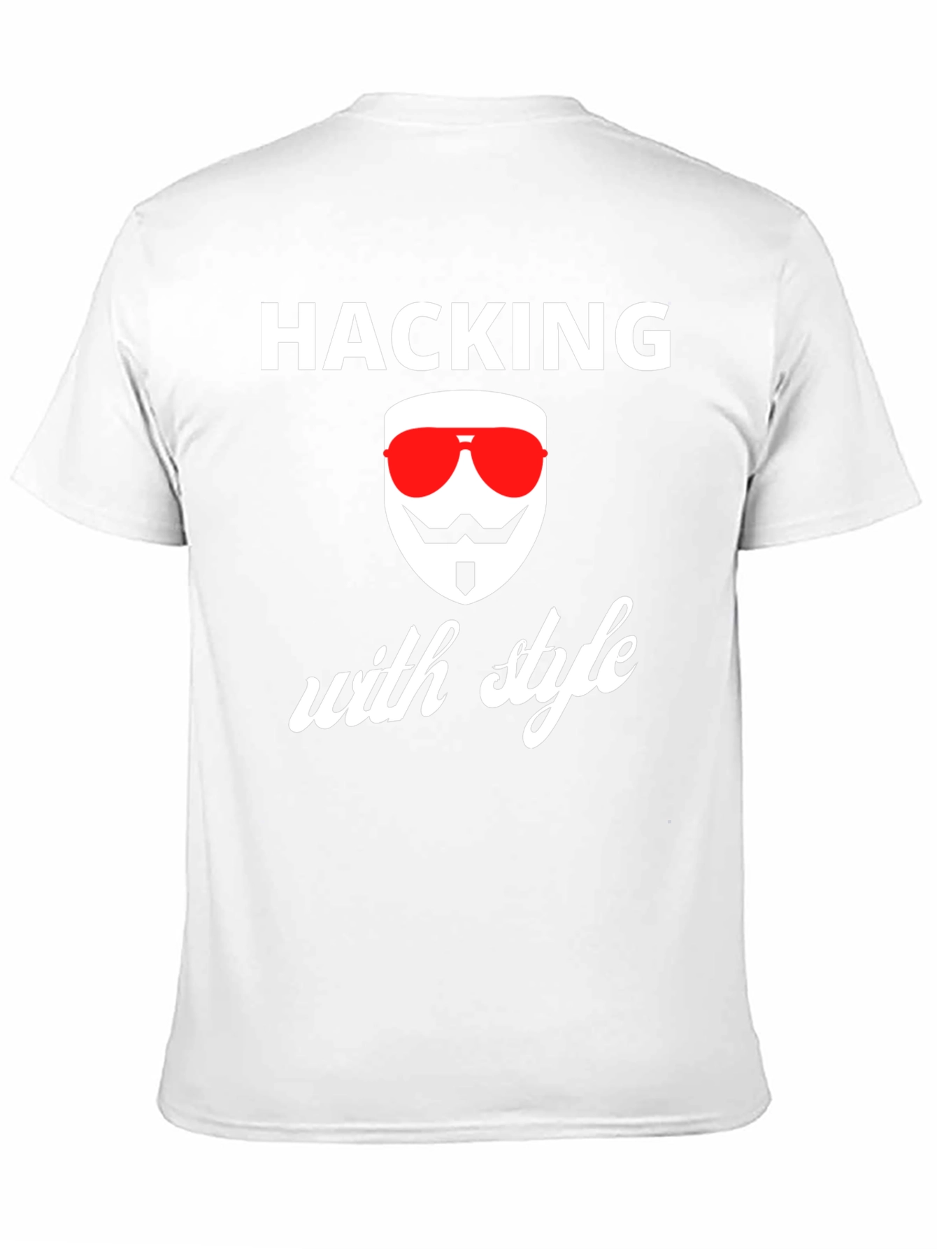 Hacking with Style T-Shirt - Anonymous Mask Graphic Tee