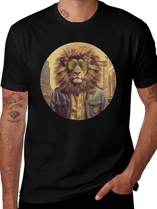 Cool Lion Graphic Tee - Street Style