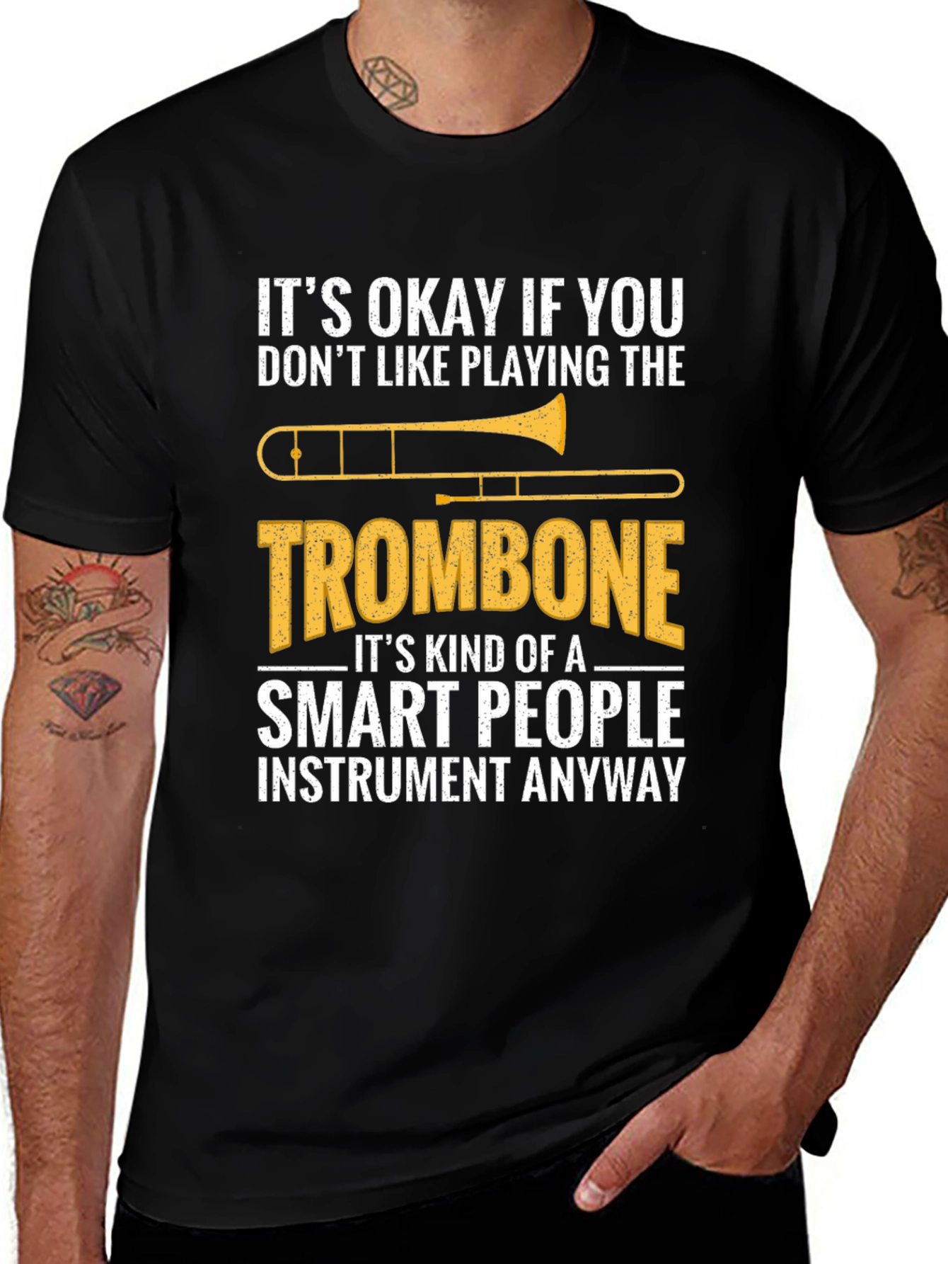 Smart People Trombone T-Shirt - Funny Musician Tee