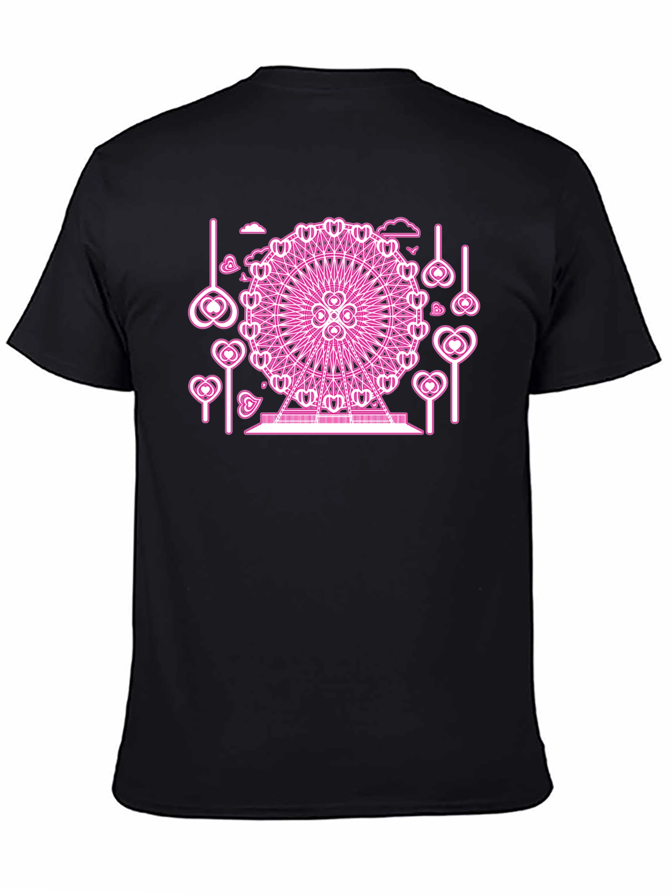 Pink Neon Ferris Wheel Graphic Tee