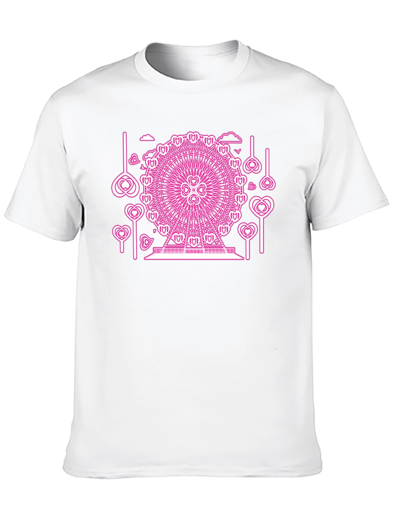 Pink Neon Ferris Wheel Graphic Tee
