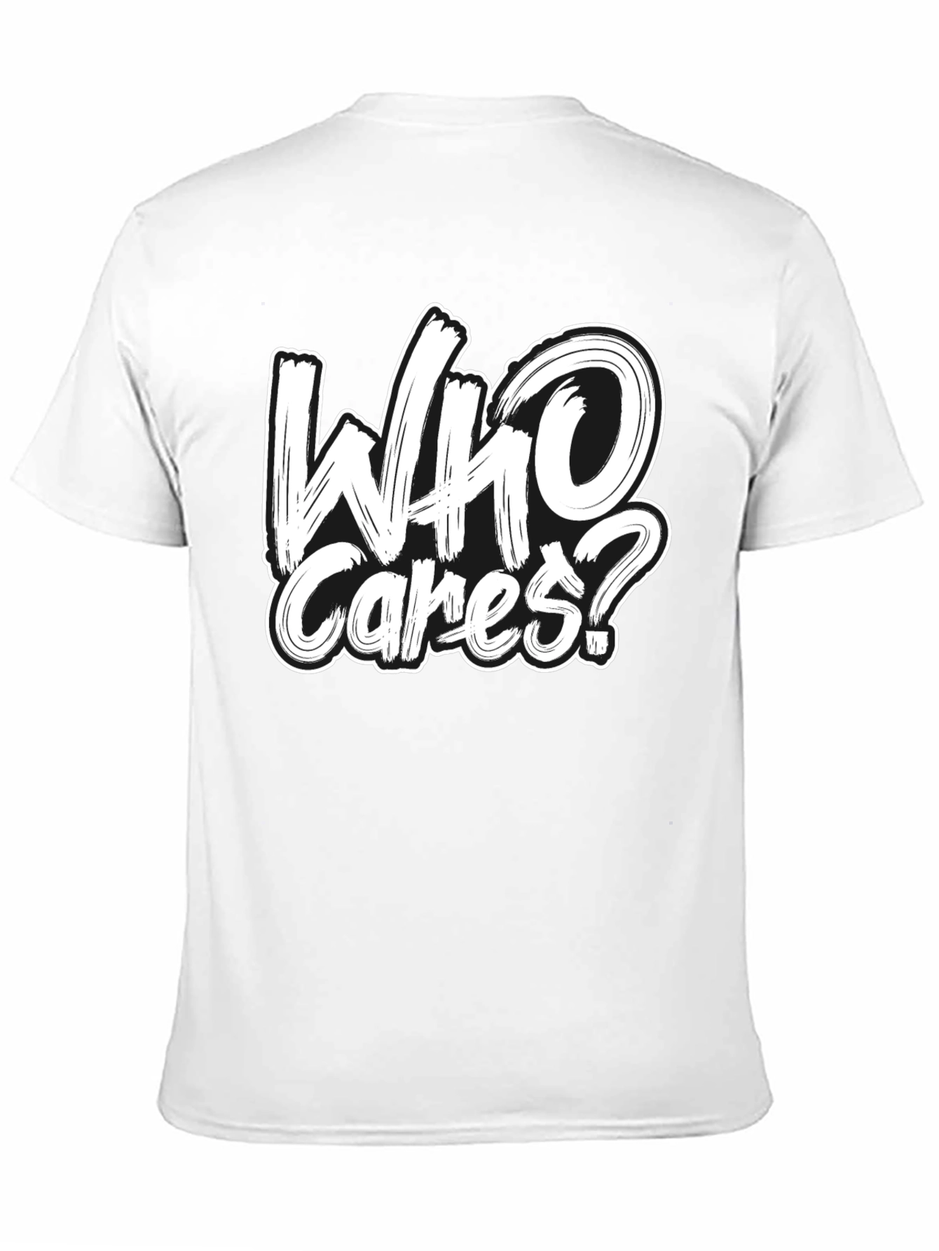 Who Cares? Graphic Black T-Shirt
