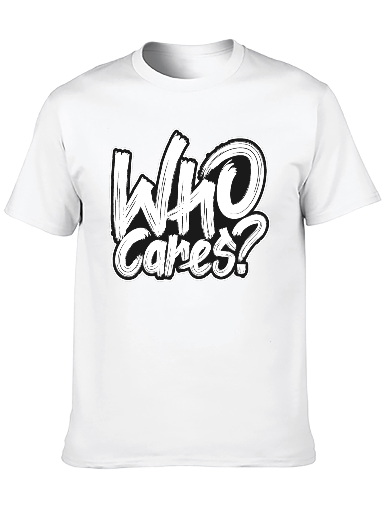 Who Cares? Graphic Black T-Shirt