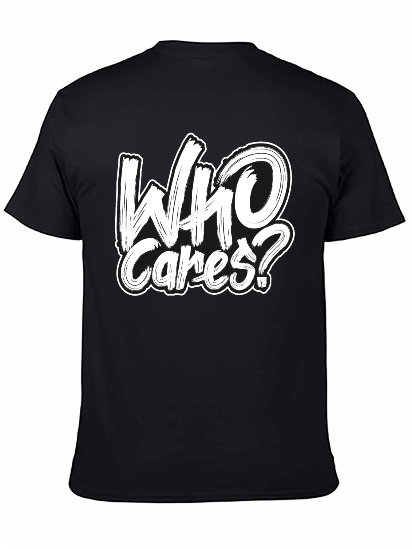 Who Cares? Graphic Black T-Shirt