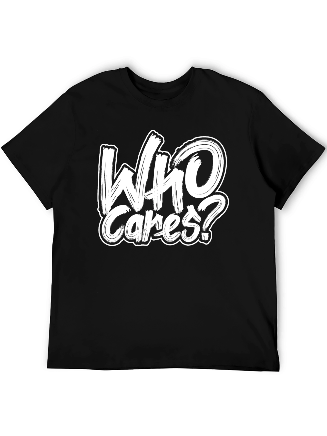Who Cares? Graphic Black T-Shirt