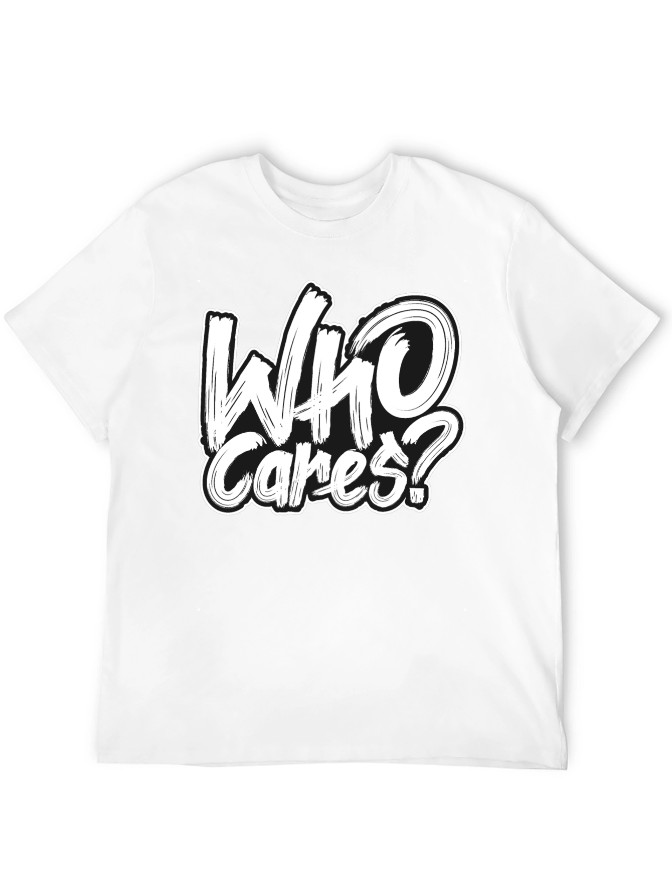 Who Cares? Graphic Black T-Shirt