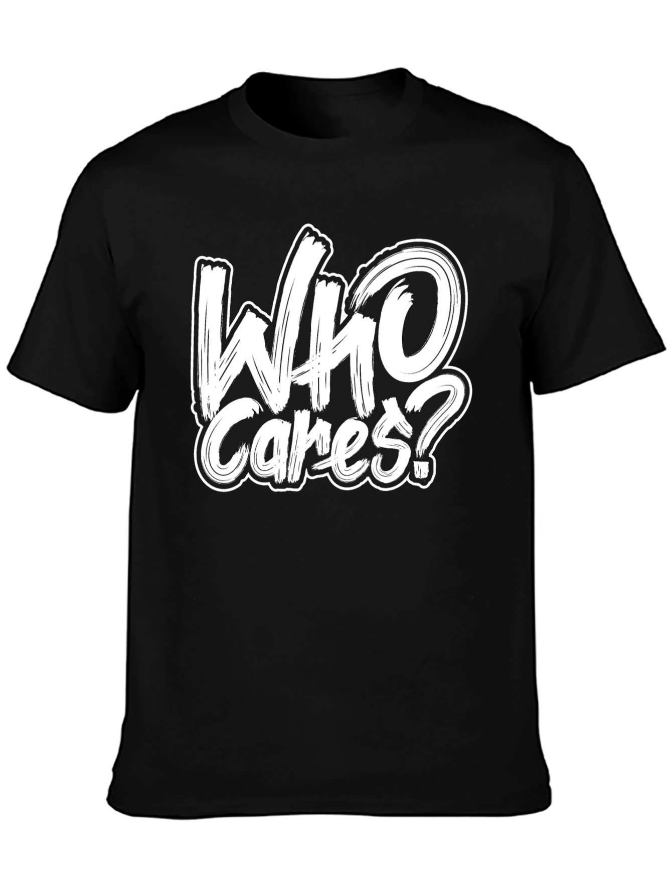 Who Cares? Graphic Black T-Shirt
