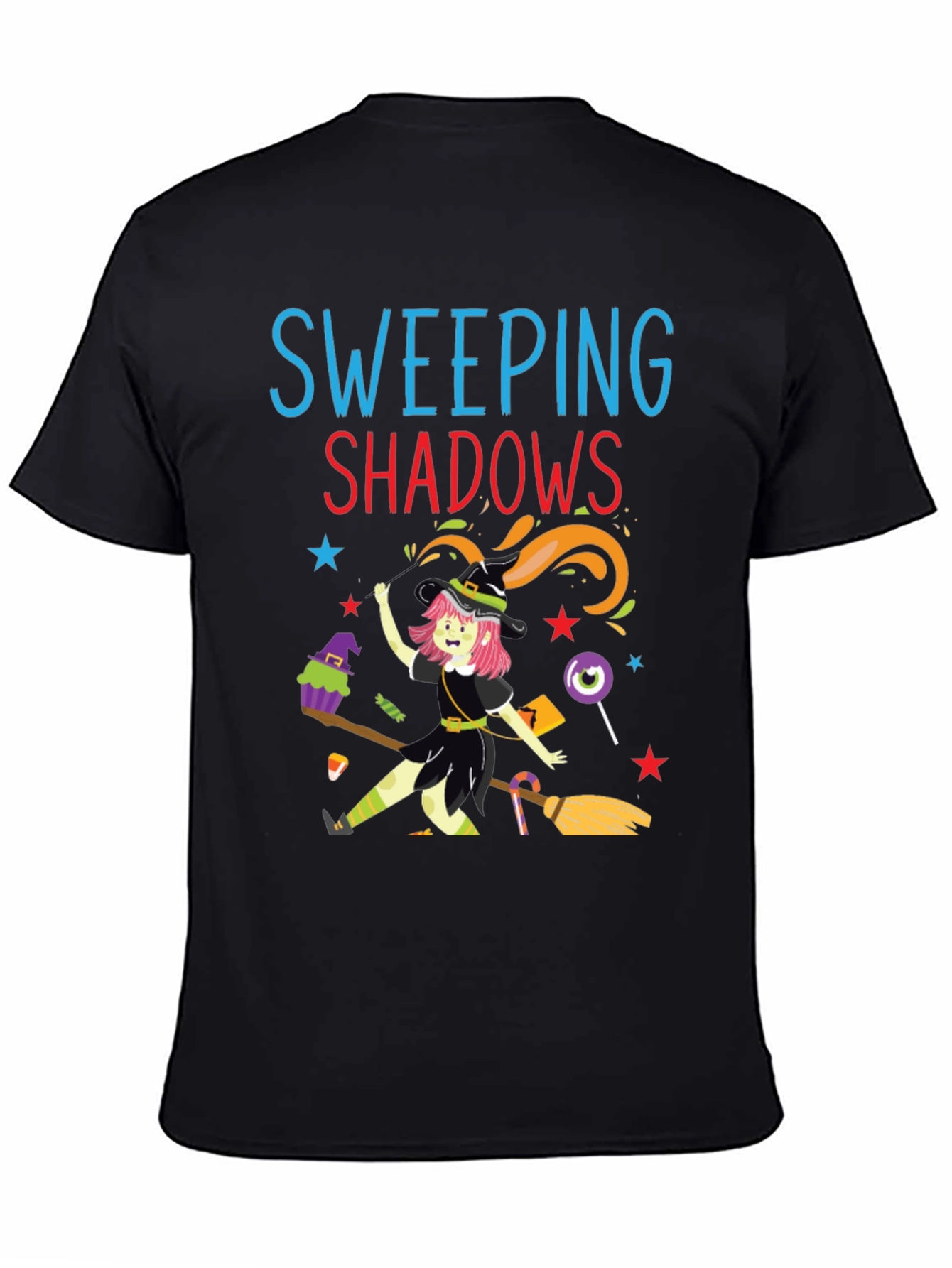 Sweeping Shadows Halloween Witch T-Shirt