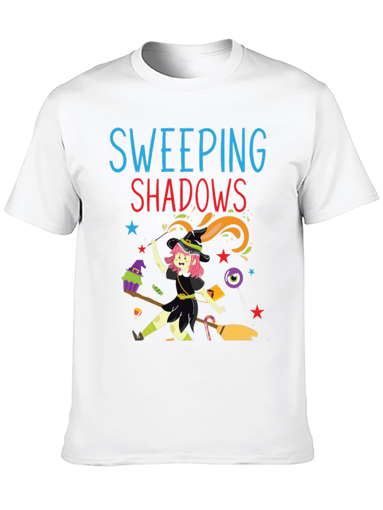 Sweeping Shadows Halloween Witch T-Shirt