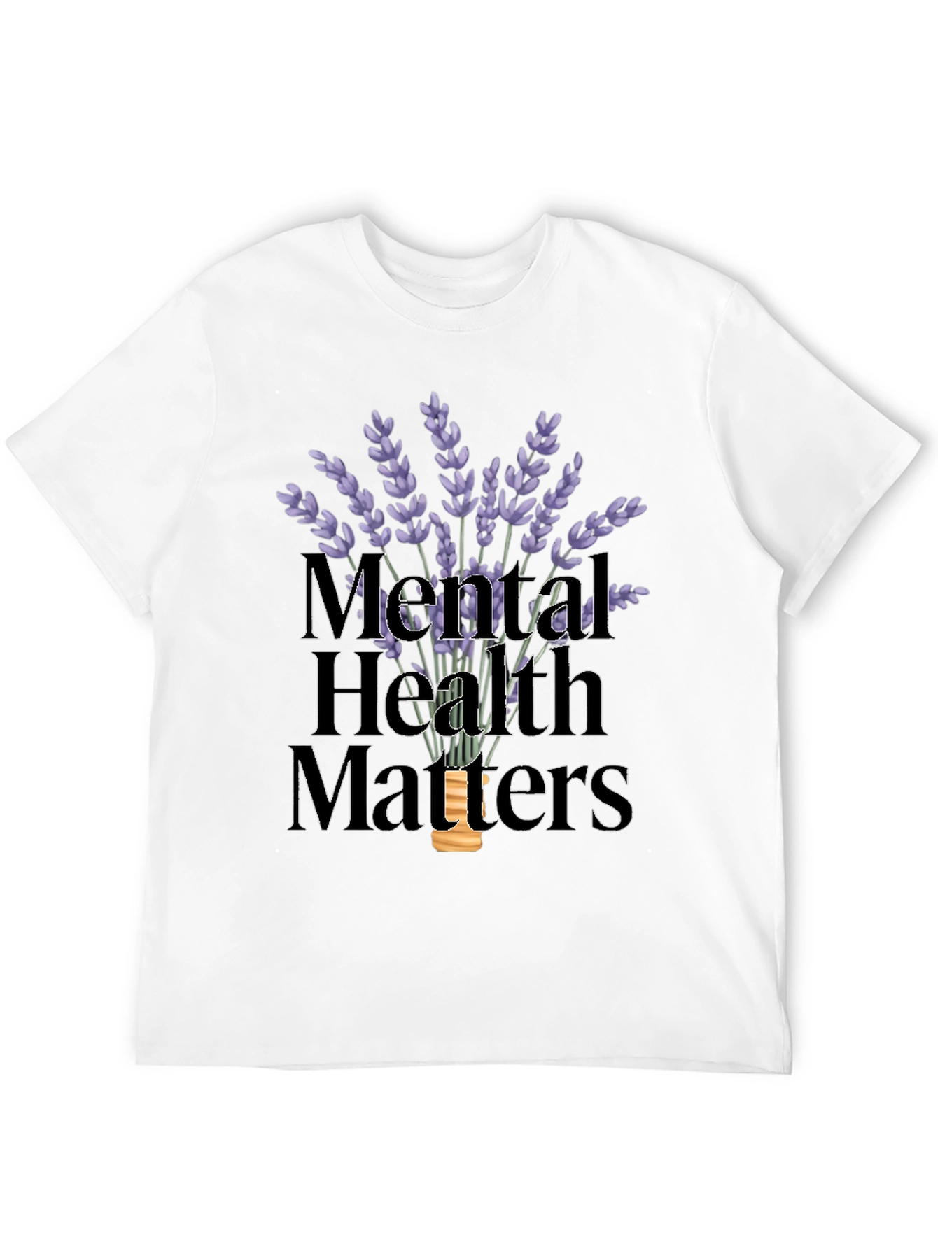 Mental Health Matters T-Shirt with Lavender Design